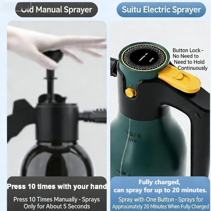 Pulvérisateur électrique à mousse de 2L, pistolet de nettoyage haute pression, arrosoir grande capacité, convient aux voitures, jardins et terrasses. - 5