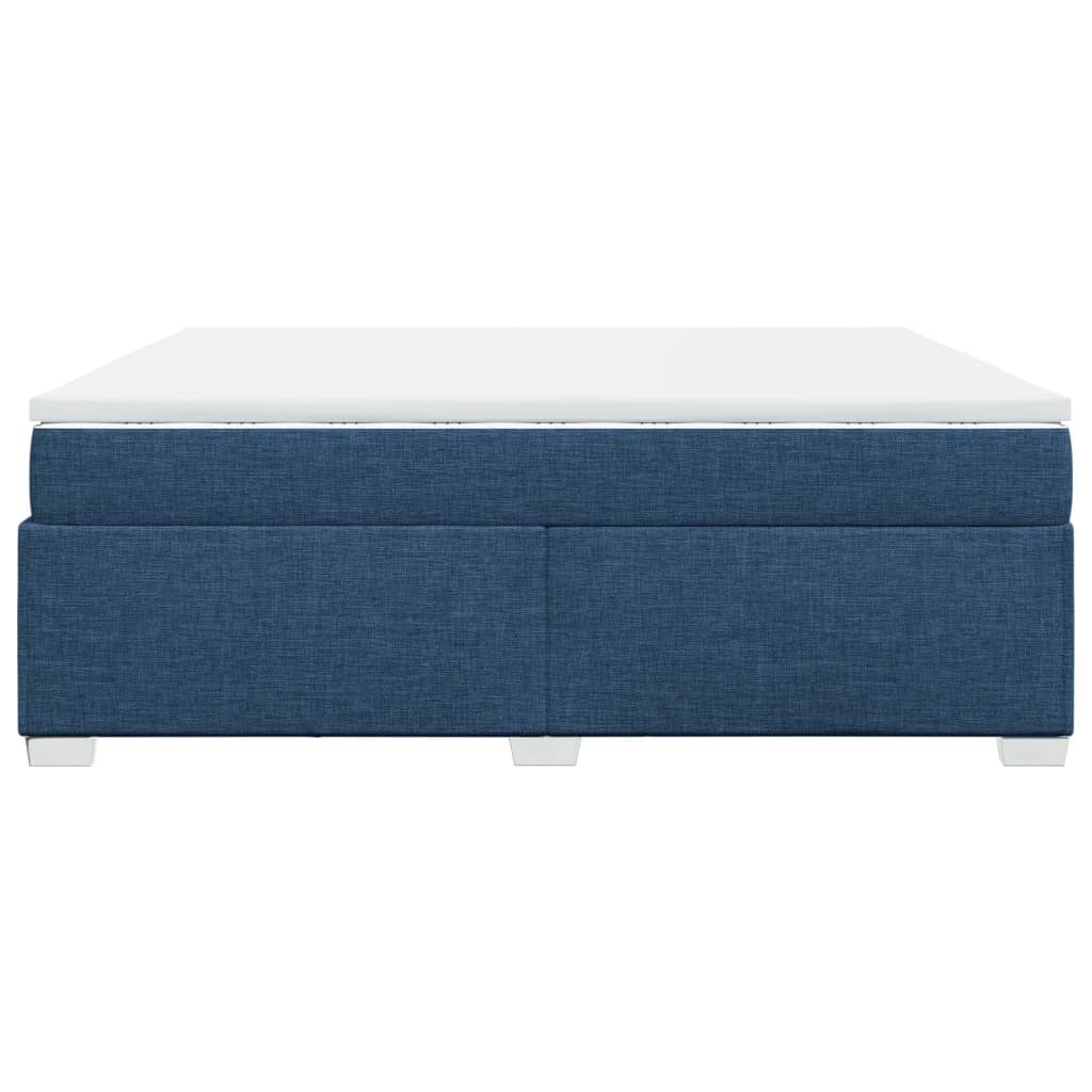 Sommier à lattes de lit avec matelas Bleu 200x200 cm Tissu - 8