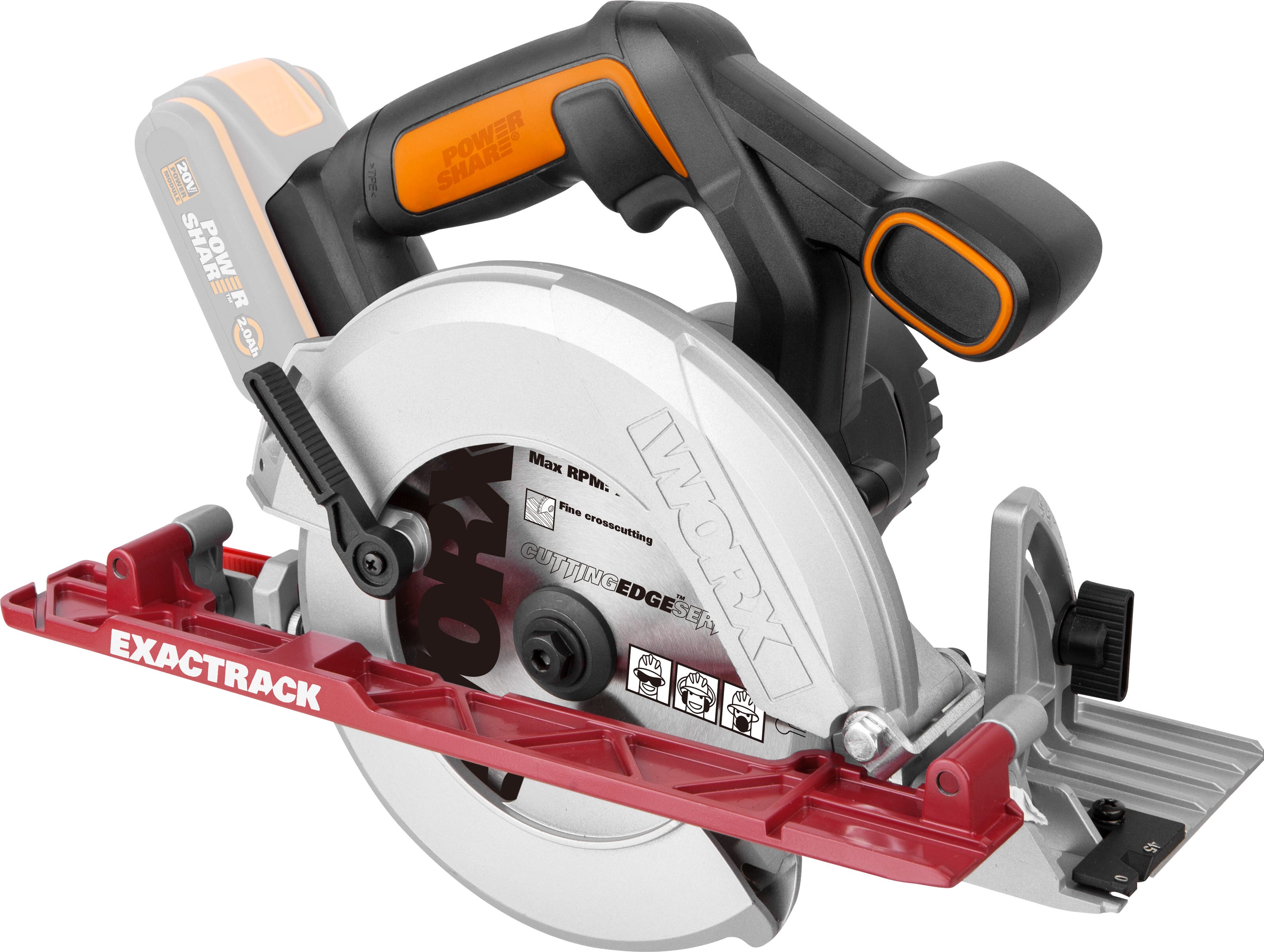 Akumulatorowa pilarka tarczowa WORX WX530.9, 20 V ø 165 mm bez akumulatora