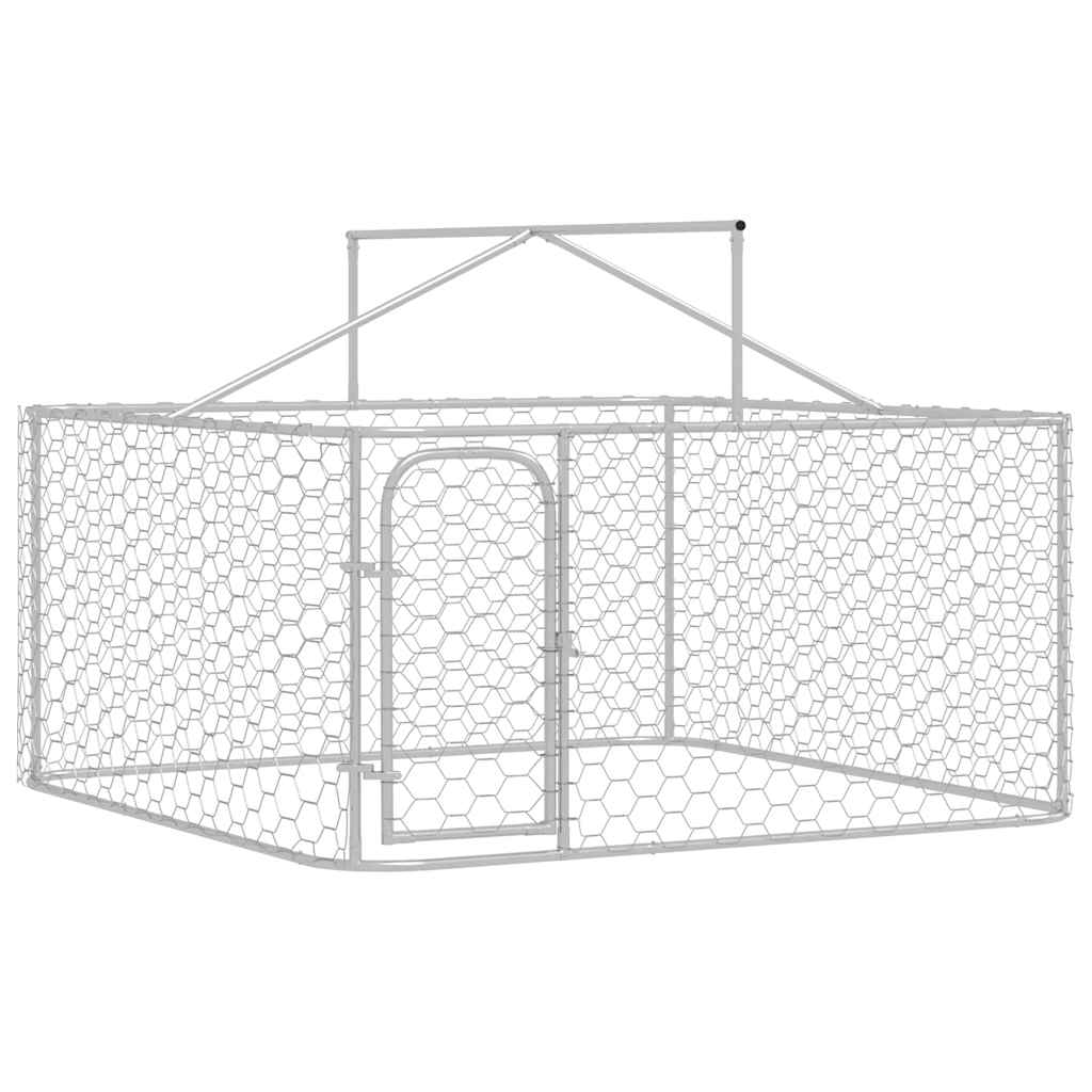 Canil de exterior com telhado 200x200x150 cm vidaXL - 6