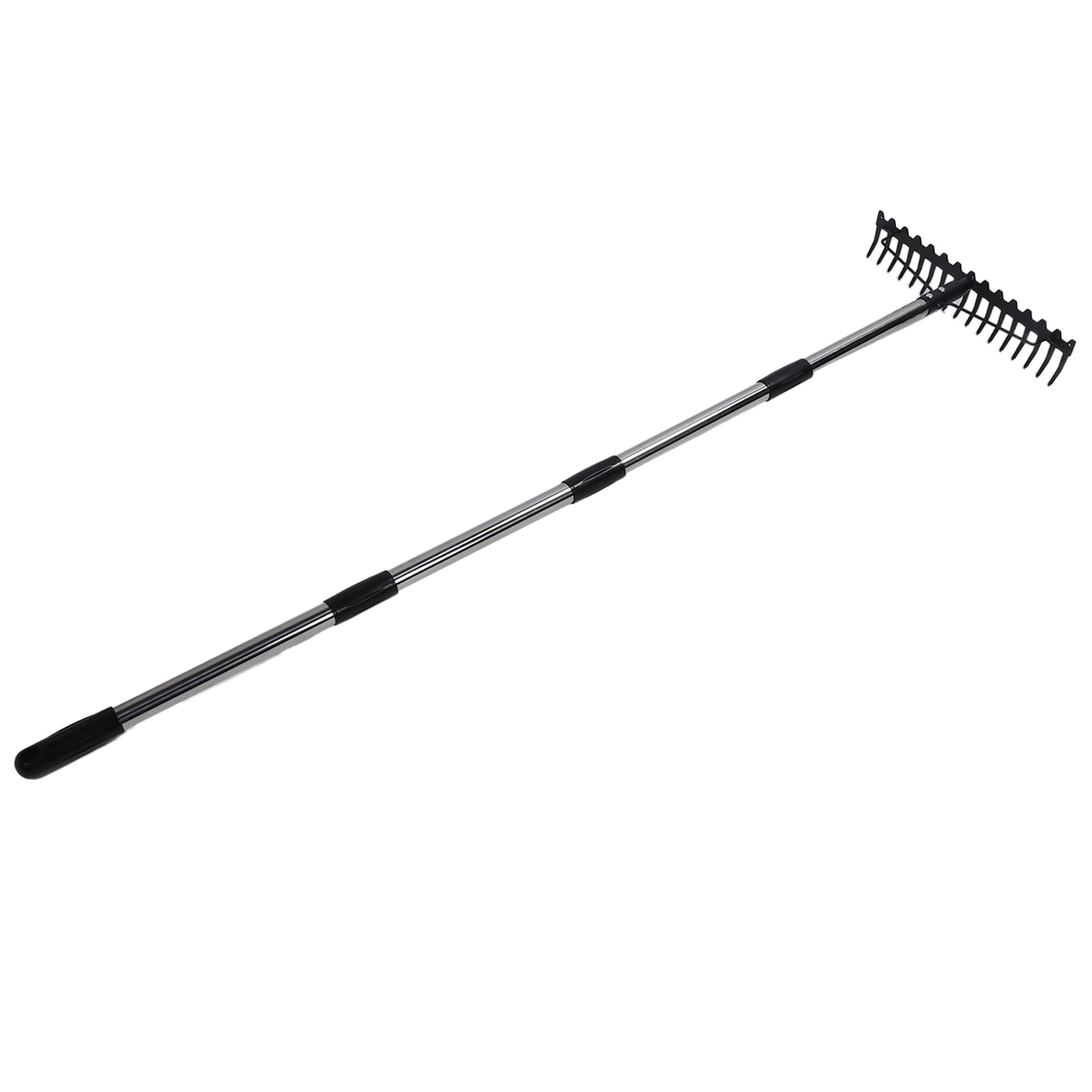 RELAX4LIFE Rastrello da Giardino 75/91/106cm, Rastrello Livellatore per Prato, Attrezzo da Giardino in Metallo per Livellare il Terreno e la Sabbia del Prato (91 x 25 cm