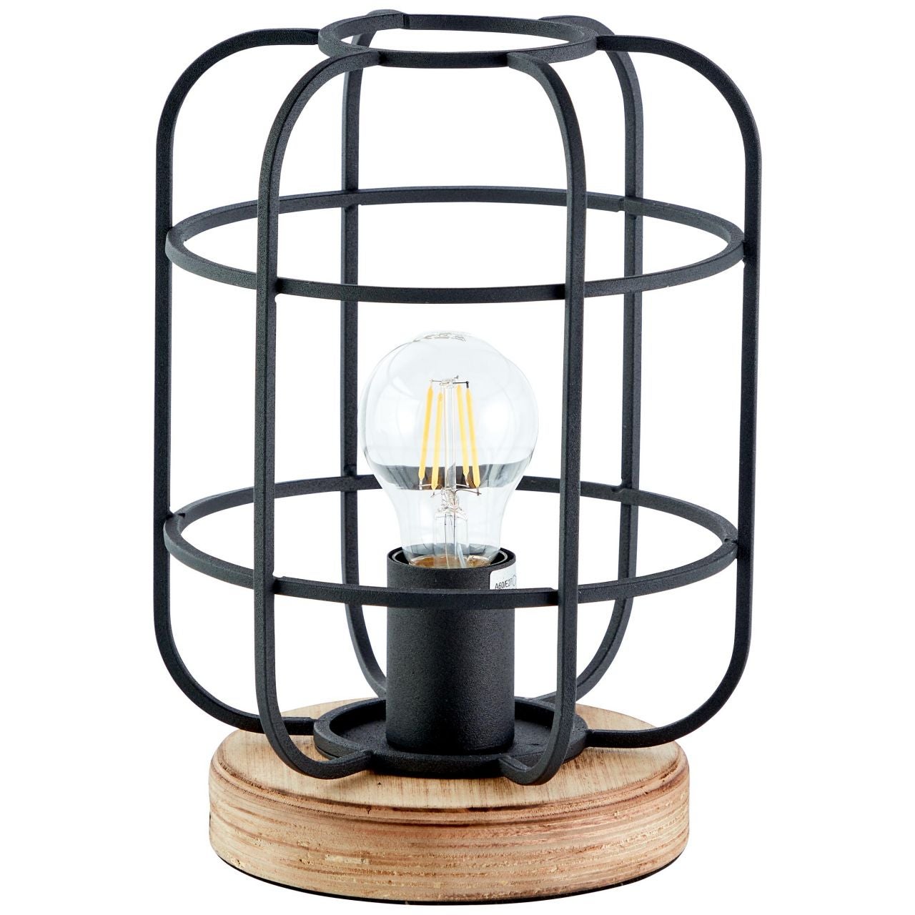 Brilliant Gwen lampa sufitowa 40cm antyczne drewno/czarny korundowy metal/brązowy bambus 2x A60, E27, 40 W - 2