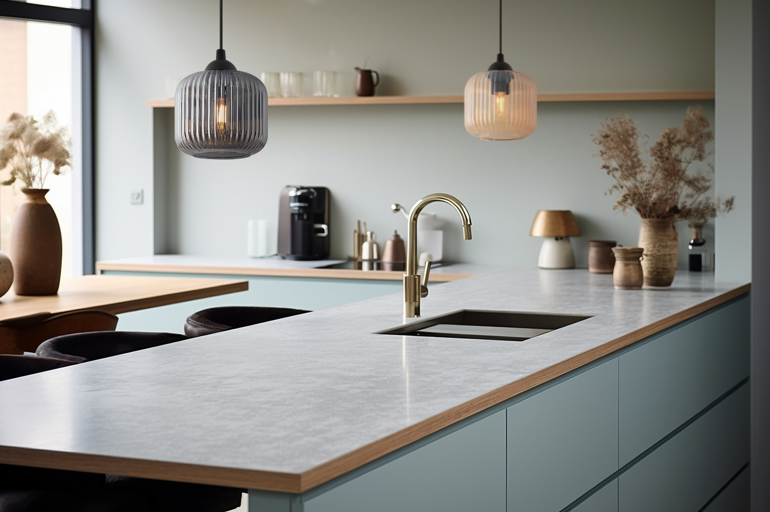 Lampa sufitowa wisząca Riffle loft 1xE27 klosz walec grafit Light Home LH - 3