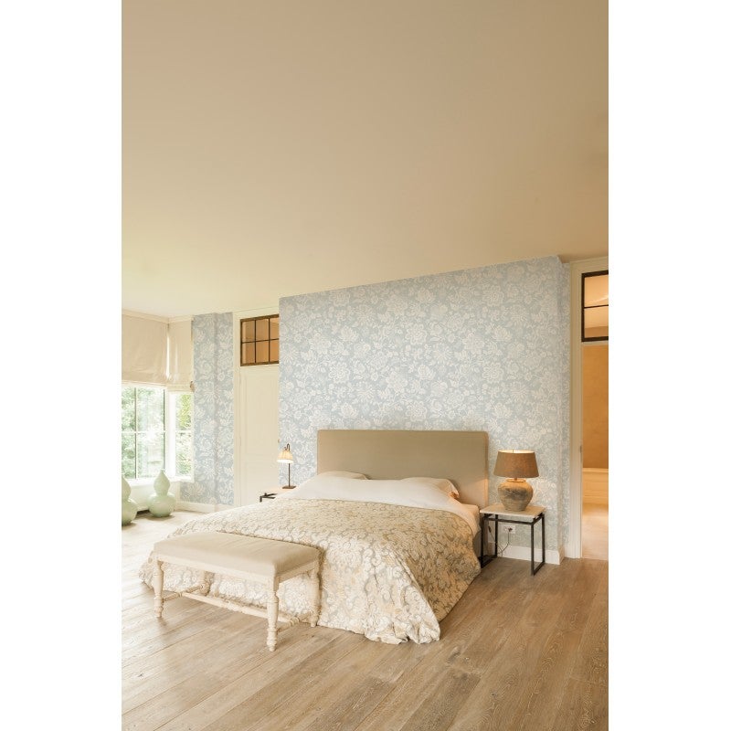 Papel Pintado Pared Flores Delicadas Azul Delicate Flowers Blue Sk Filson Rollo De M X