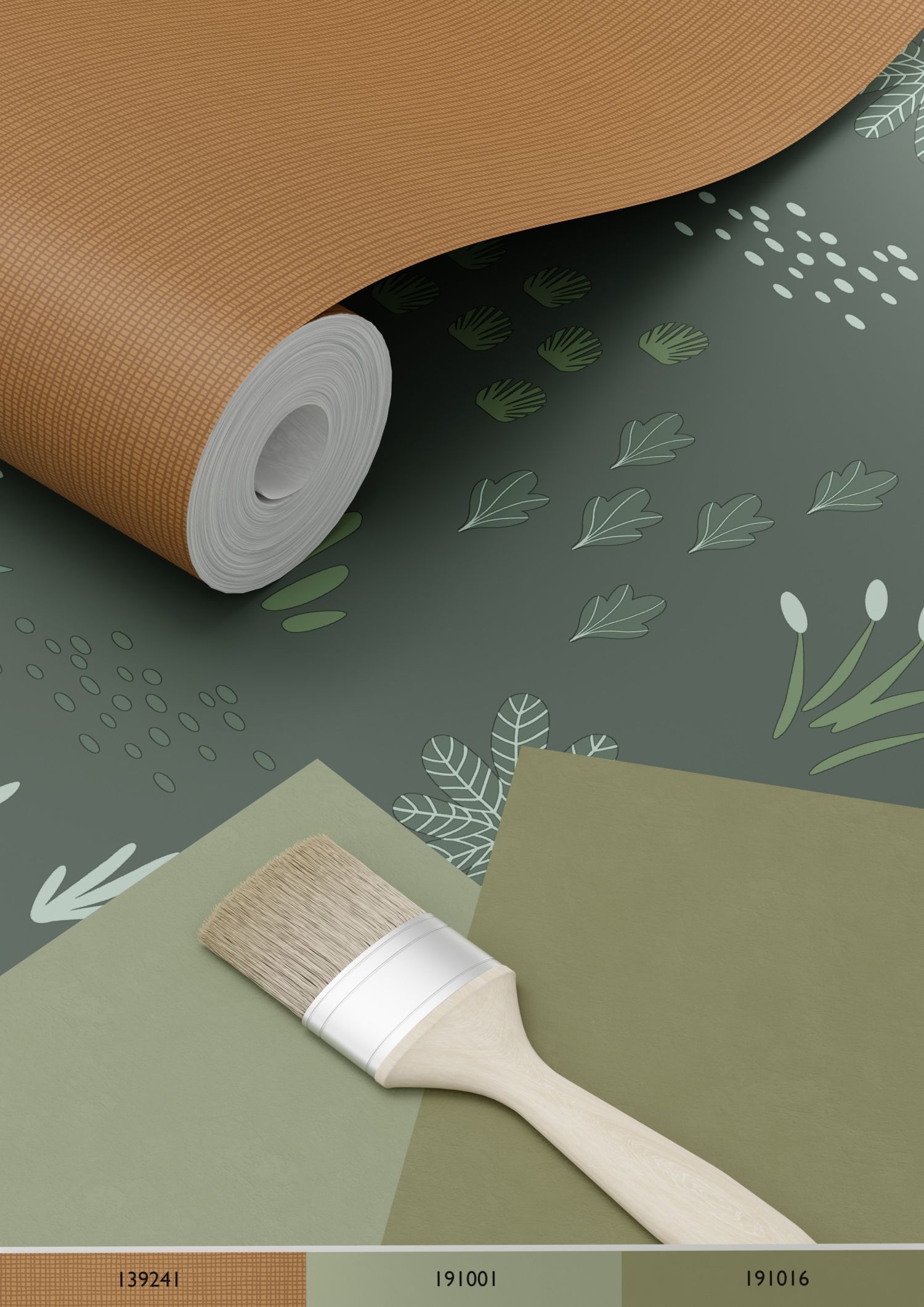 Papier peint forêt avec des animaux de la forêt vert foncé - 53 cm x 10.05 m - ESTAhome - 6