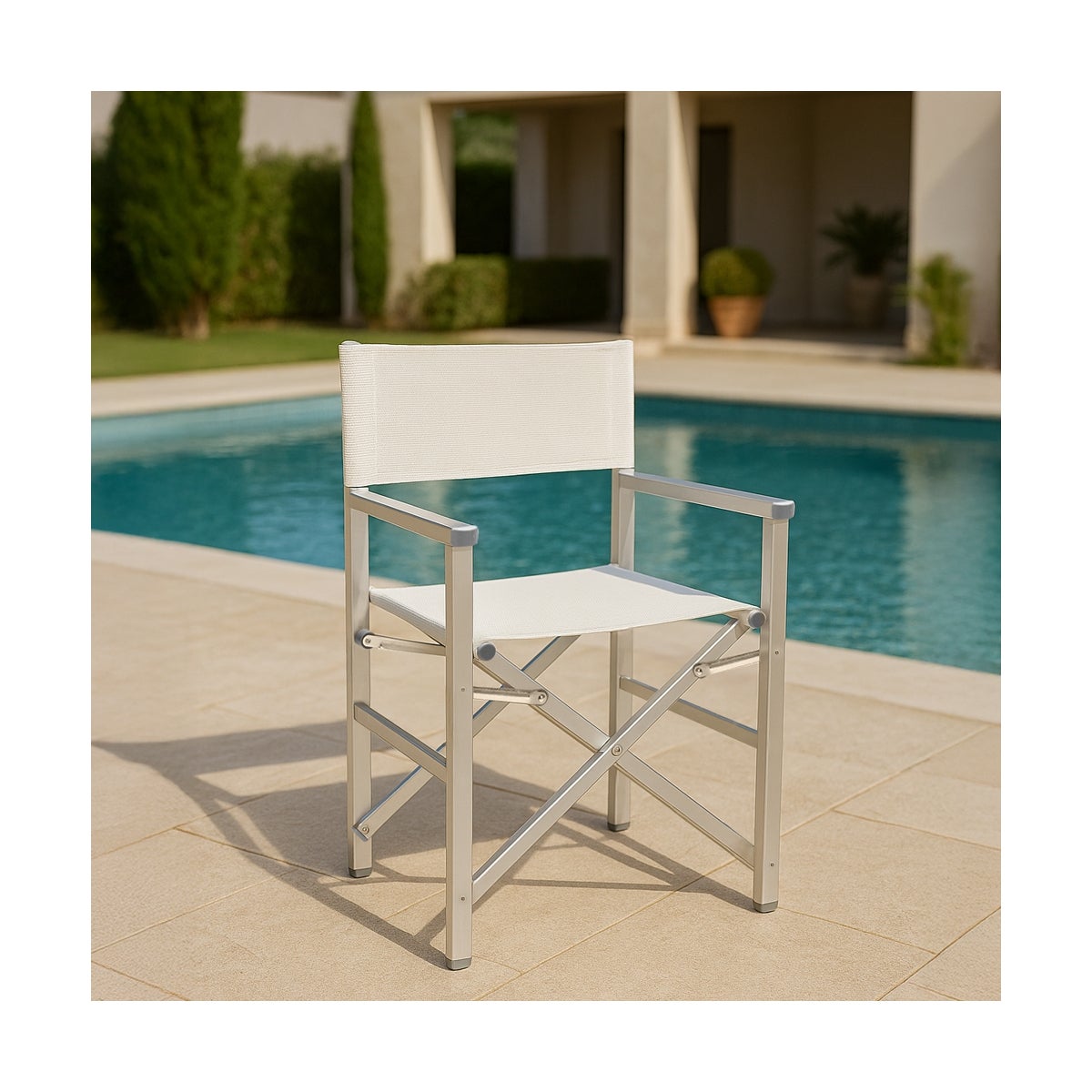 4 chaises de plage pliables portables textilène aluminium Regista Gold - 2