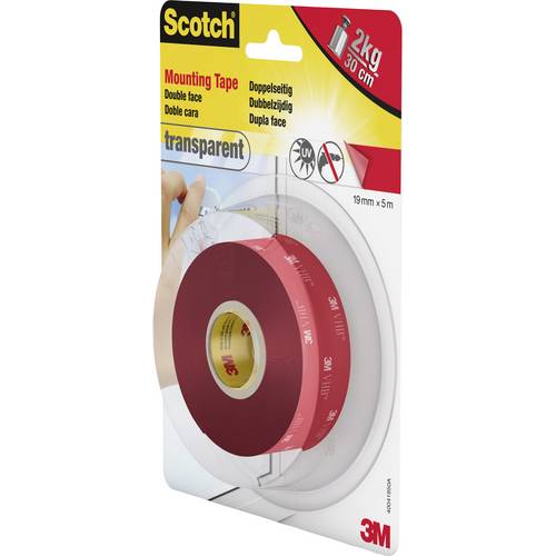 Ruban de montage 3M 40041950 transparent (L x l) 5 m x 19 mm 1 pc(s) - 3