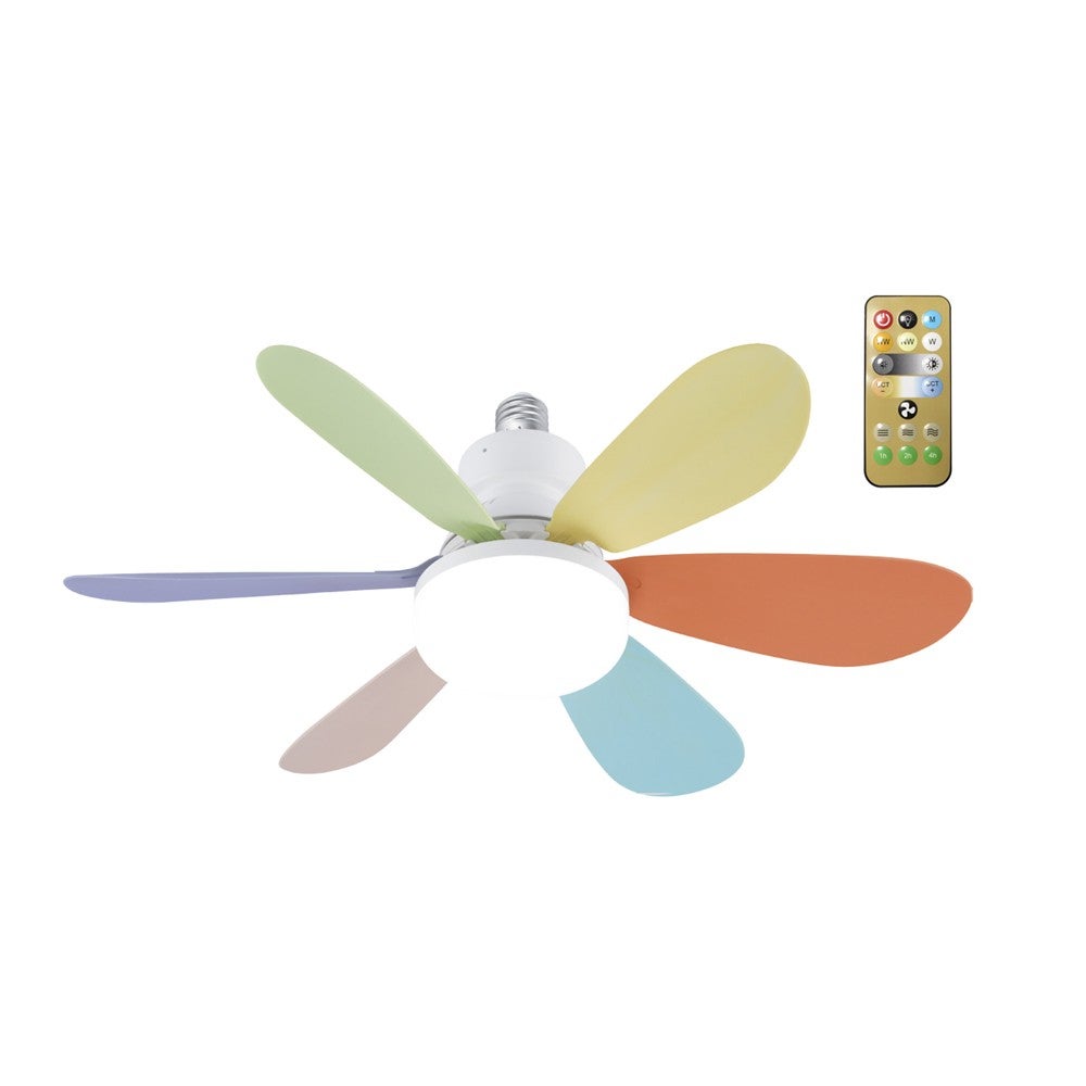 Wentylator sufitowy lub żarówka z gwintem E27 18W Multicolour CCT 3000/4000/6000K ø52cm