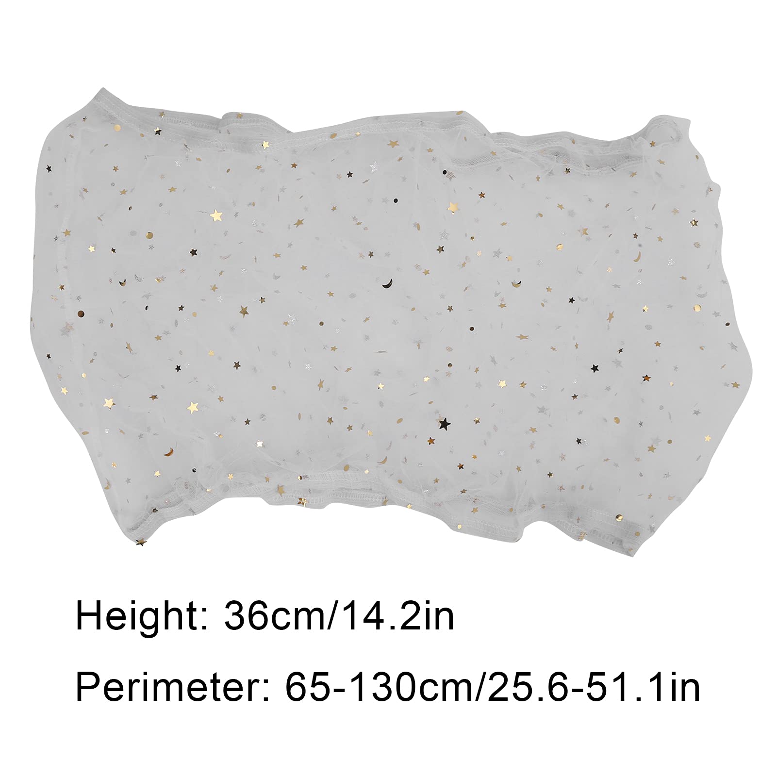 Filet anti-poussière pour cage à oiseaux, accessoires pour cage à oiseaux, housses de cage avec décor étoile et lune (blanc) - 7
