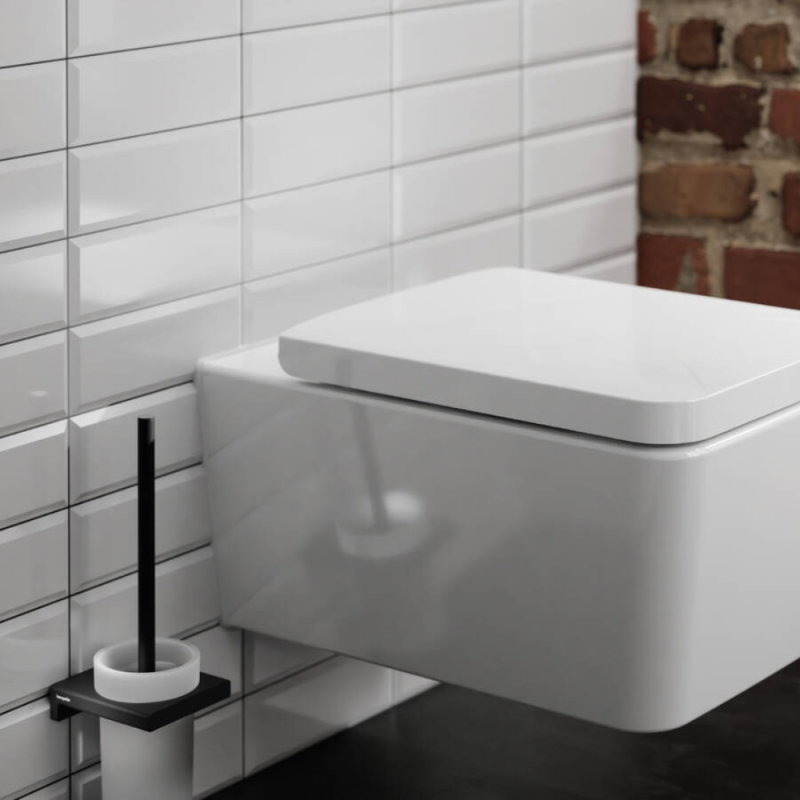 HANSGROHE Porte-brosse HANSGROHE WC mural noir mat - 2