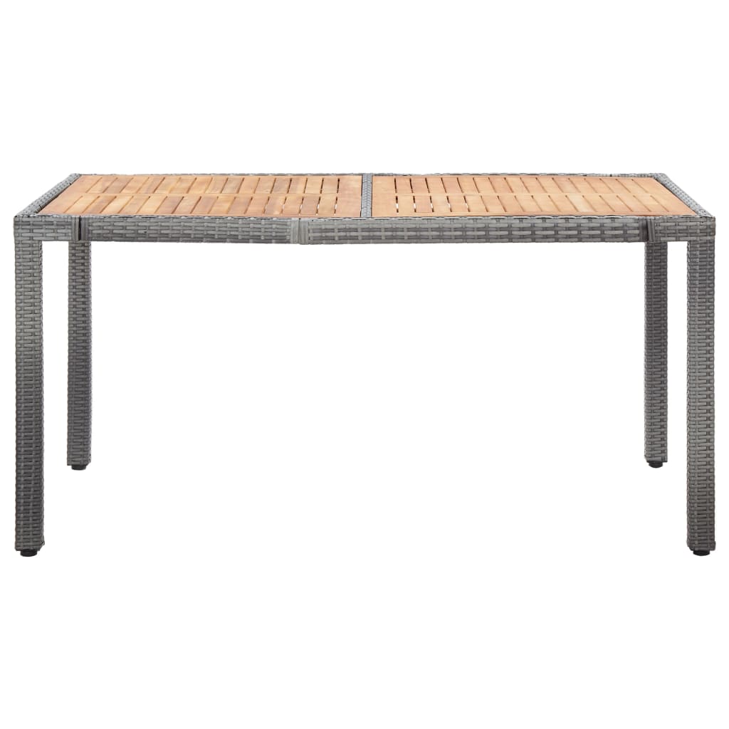 Maison Exclusive - Set da Pranzo per Esterni 7 pz con Cuscini in Polyrattan Grigio - 3