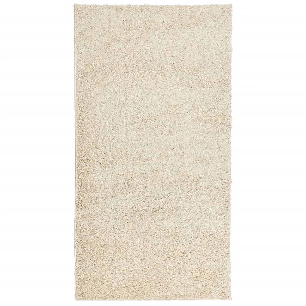 Alfombra peluda de pelo largo moderna pamplona dorado 80x150 cm
