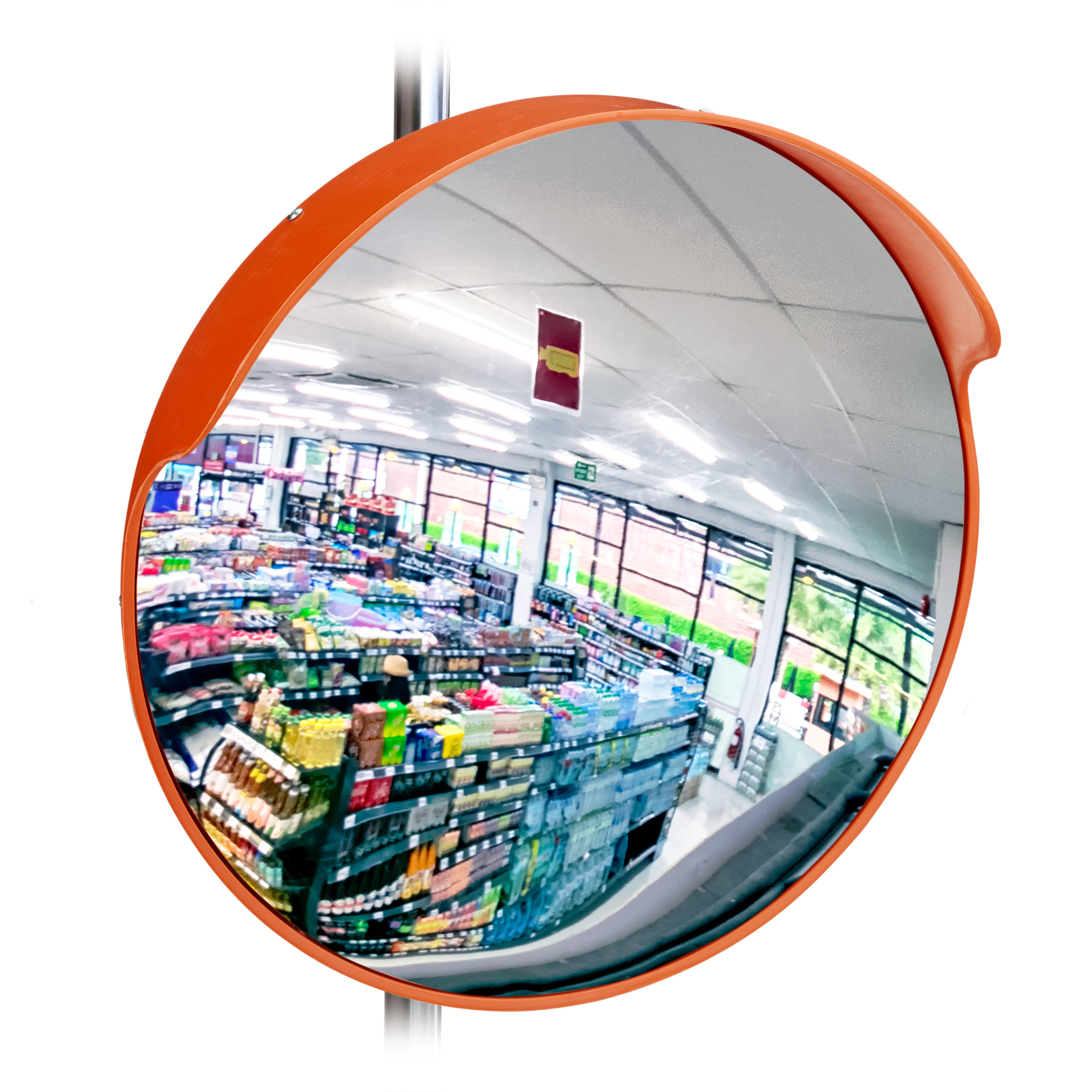 Specchio Convesso Sicurezza 45cm Relaxdays - Infrangibile, Per Interni, Rosso, Con Supporto Parete - Foto 9