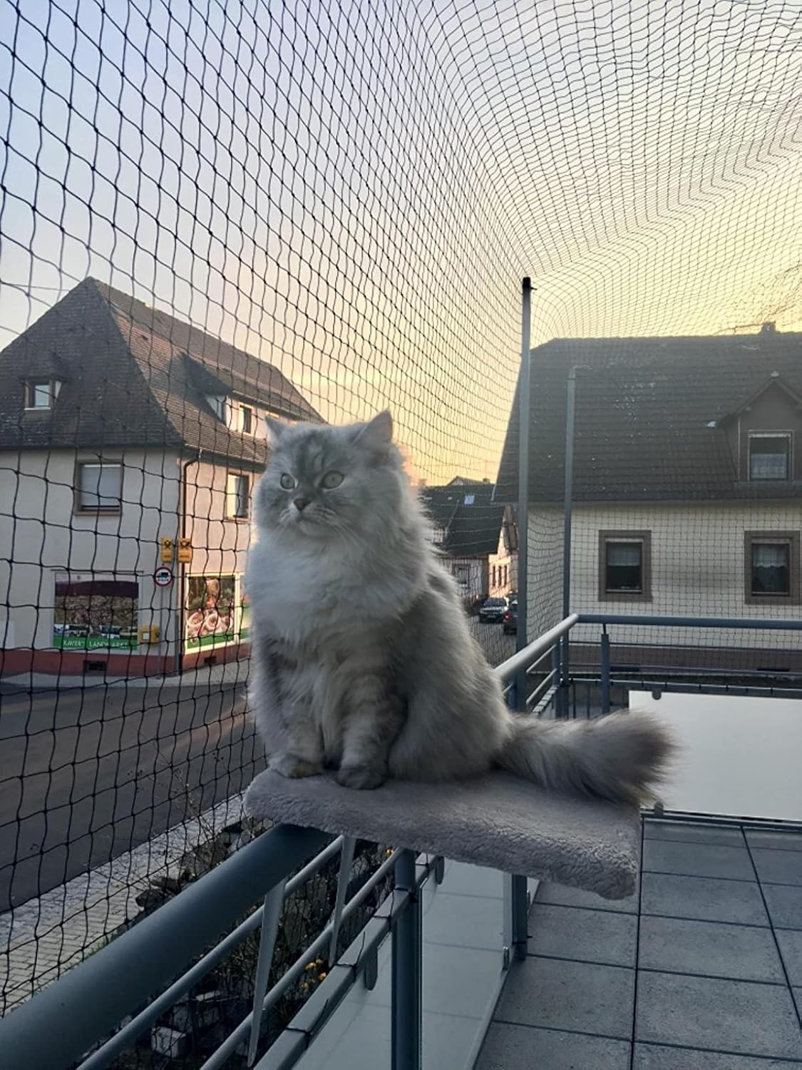 Filet de Protection pour Chat, 10x3m, Renforcé, Résistant aux Intempéries, Sécurise Balcon, Fenêtres et Terrasses - 5