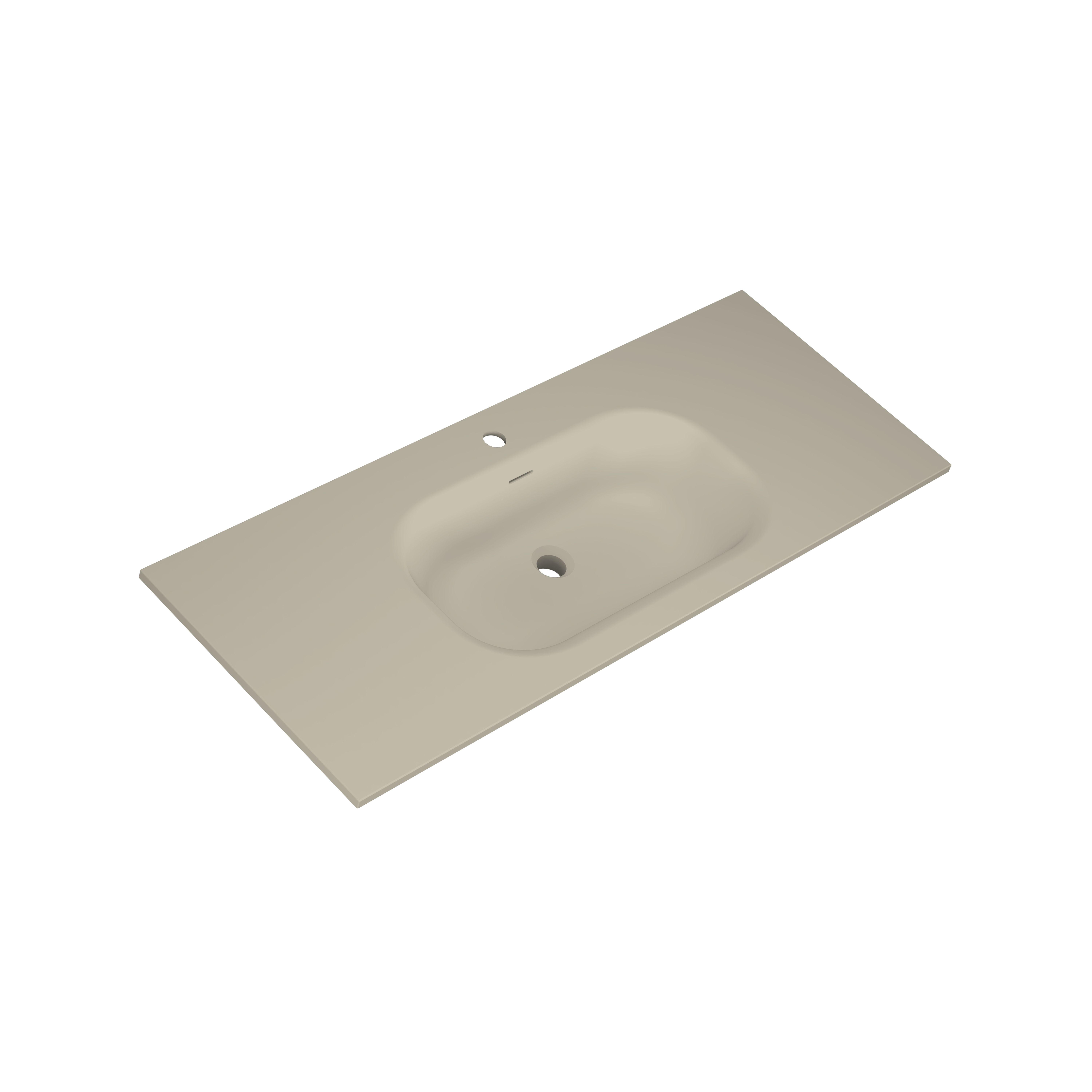 Meuble de salle de bain avec vasque 120 cm amande Aquavenus - 7