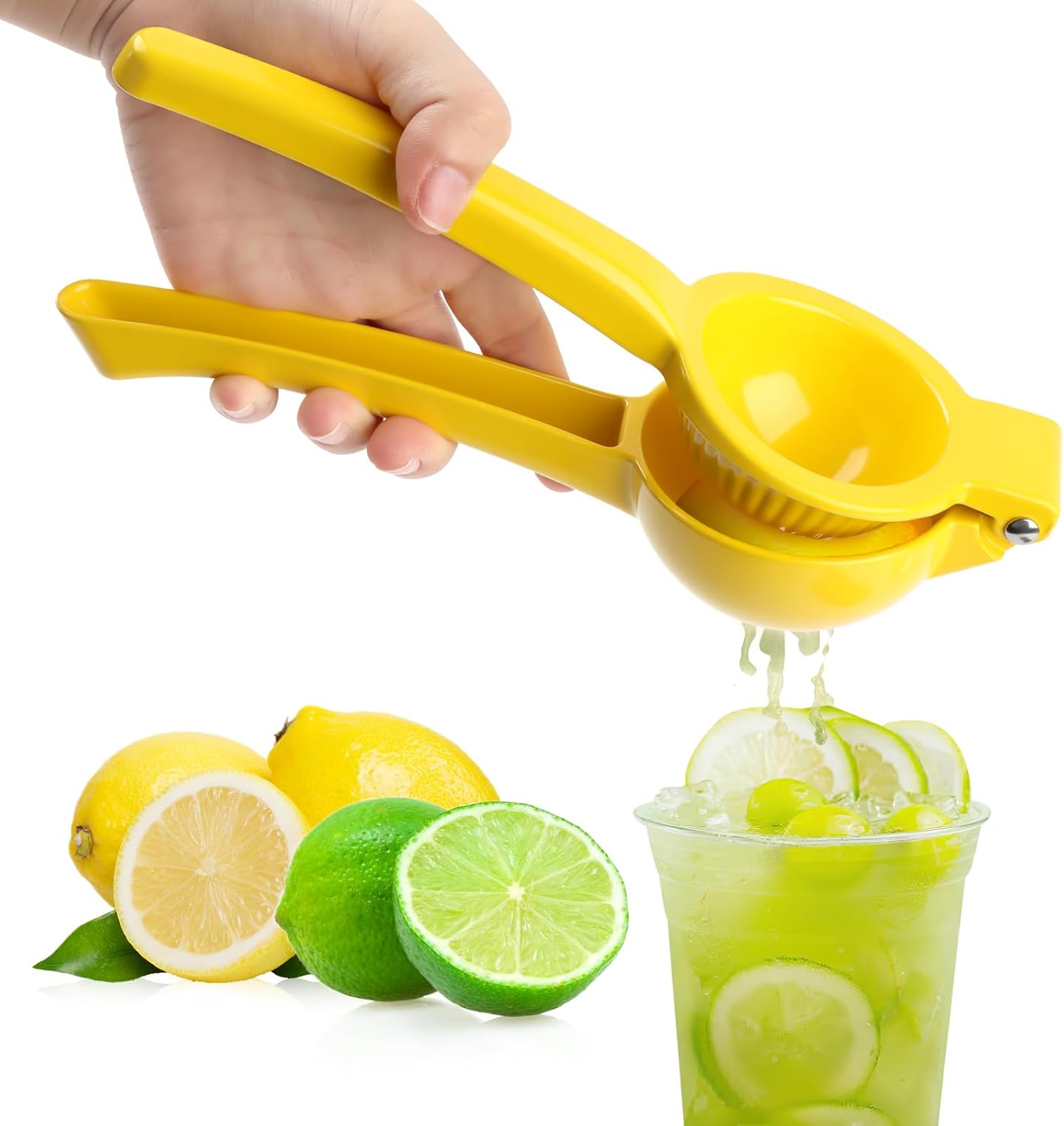 Presse Agrumes Manuel RoadLoo 9cm Diamètre - Extracteur De Jus à Levier Robuste Pour Citrons, Limes Et Fruits Frais
