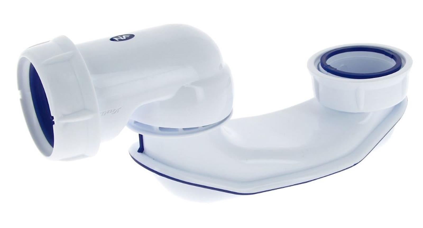 Siphon articulé pour baignoire - Blanc - Garde d'eau : 50 - Entrée : G. 11/2 - 2