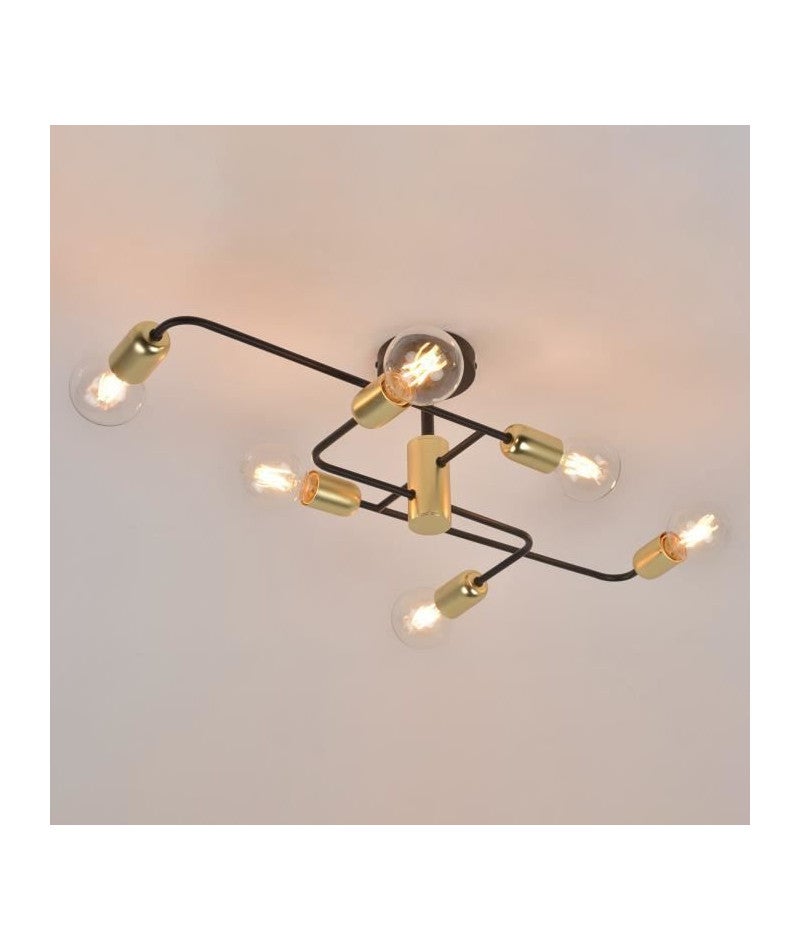 COREP Suspension métal Dandy 6 L Noir et laiton - 2
