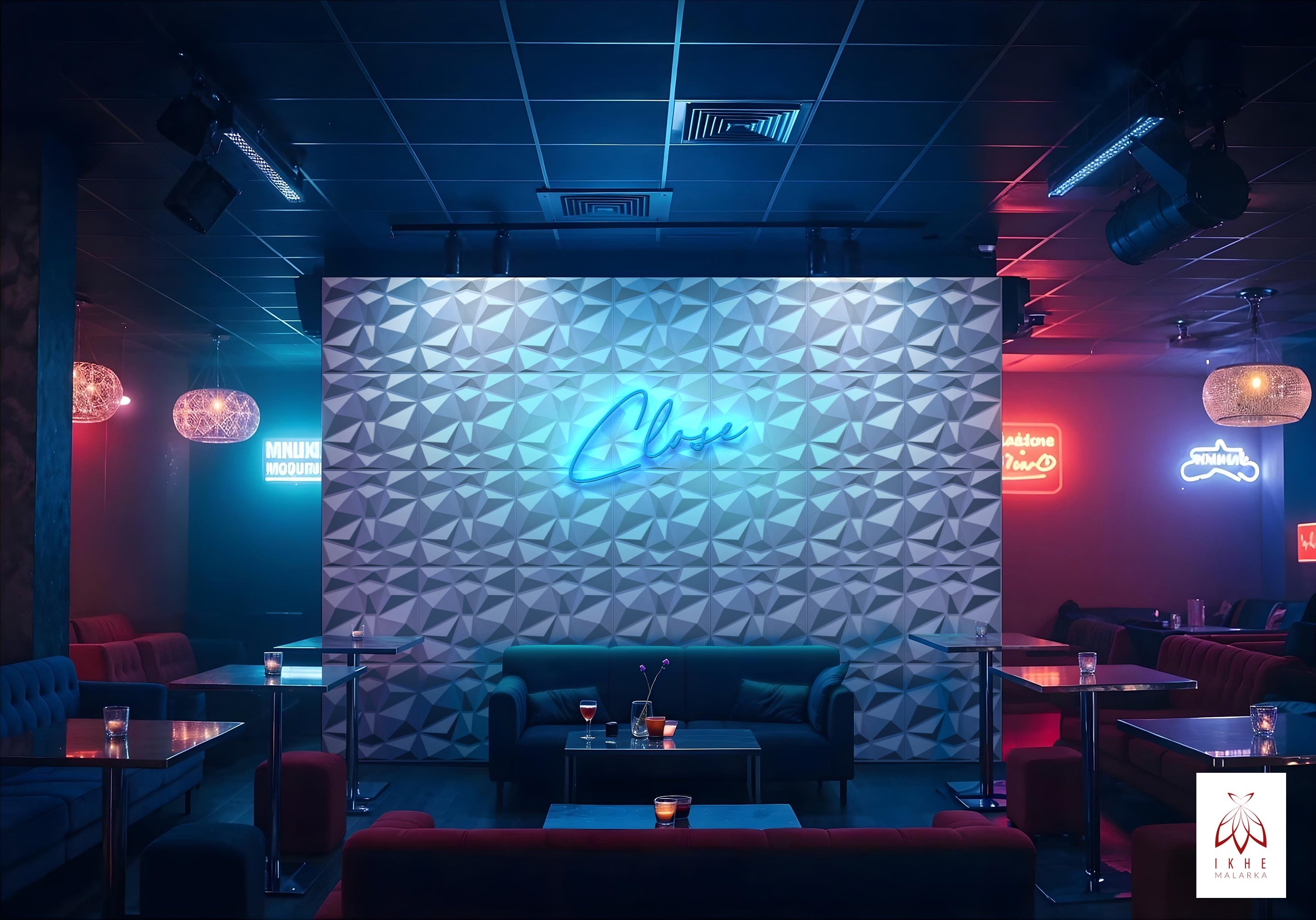 12 Plaques Murales 3D en PVC – 3 m² – Effet Diamant – Panneaux Décoratifs pour Murs et Plafonds – Idéal Salle de Jeu / Intérieur - 2