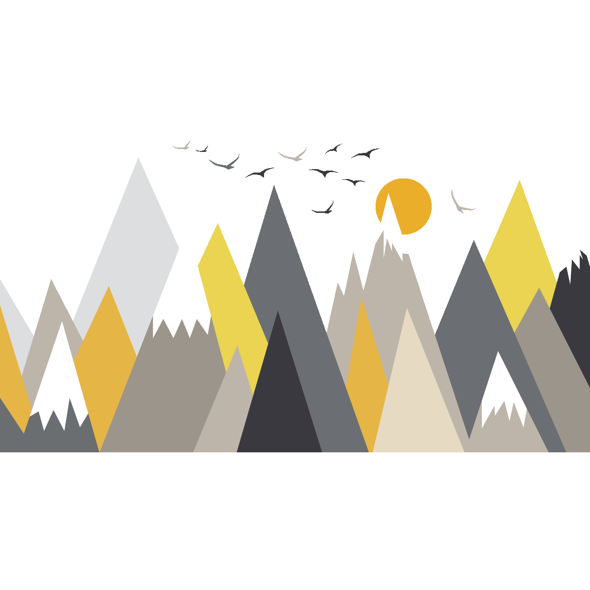 Adesivo bambino di montagna scandinavo lunaka - Sticker adesivo - adesivi murali - 90x135cm - 2