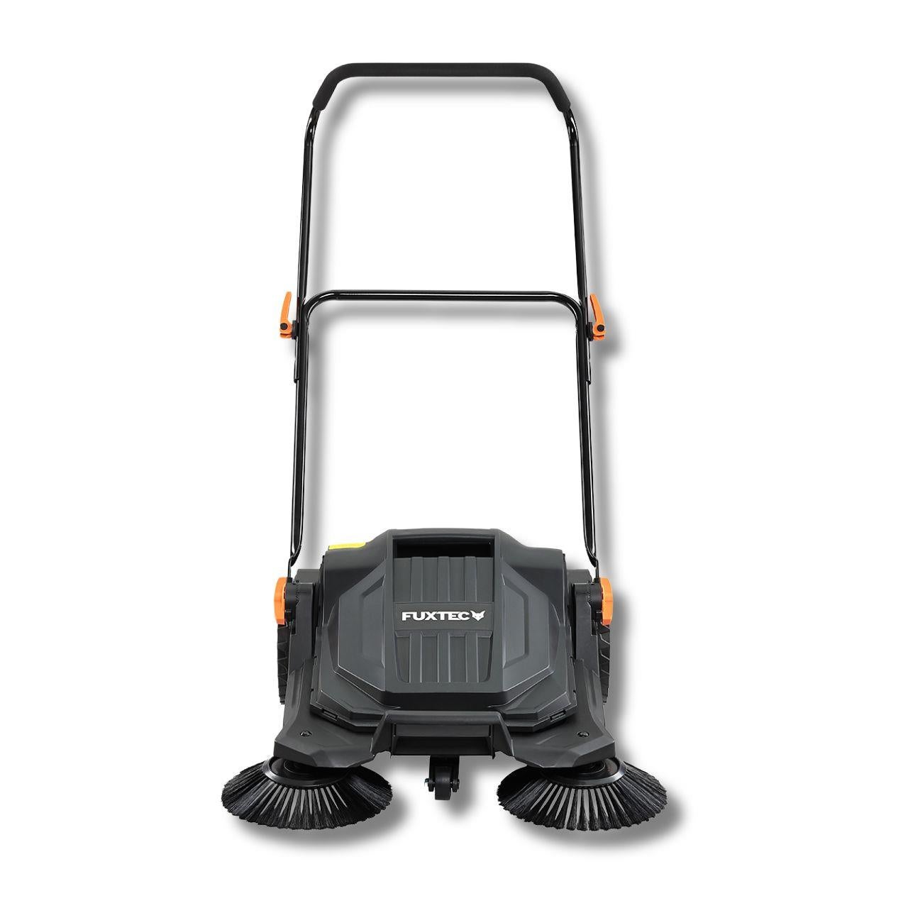 FUXTEC FX-HK65 - Barredora manual para exteriores, ancho de trabajo 650mm, depósito 20L, ideal para superficies hasta 2000m² - 6