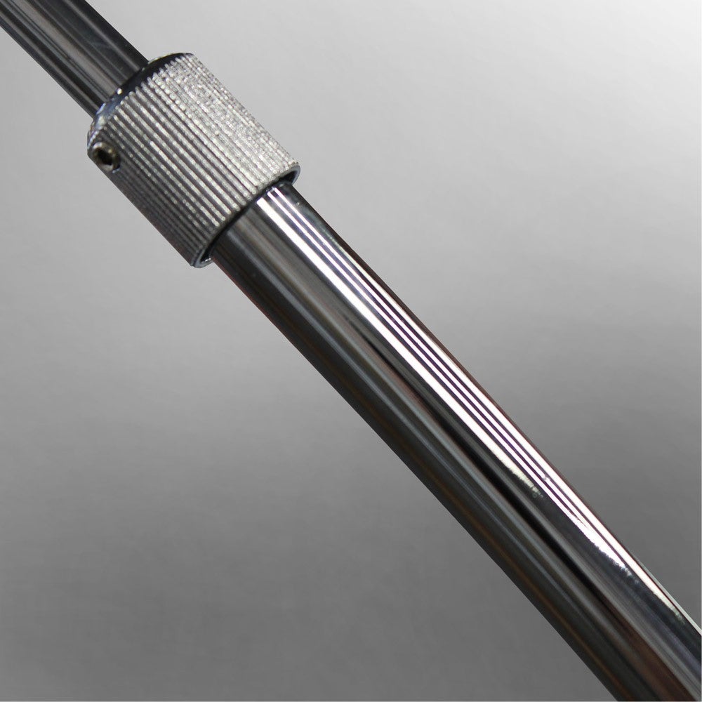 Lampada da terra Noova vintage ad arco in argento con base in marmo e paralume in metallo - 5