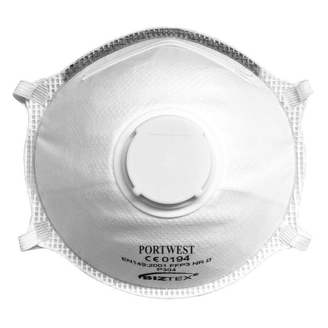 10 Masques Jetables Ffp3 À Valve Dolomite Coque De Respiration Légère Portwest