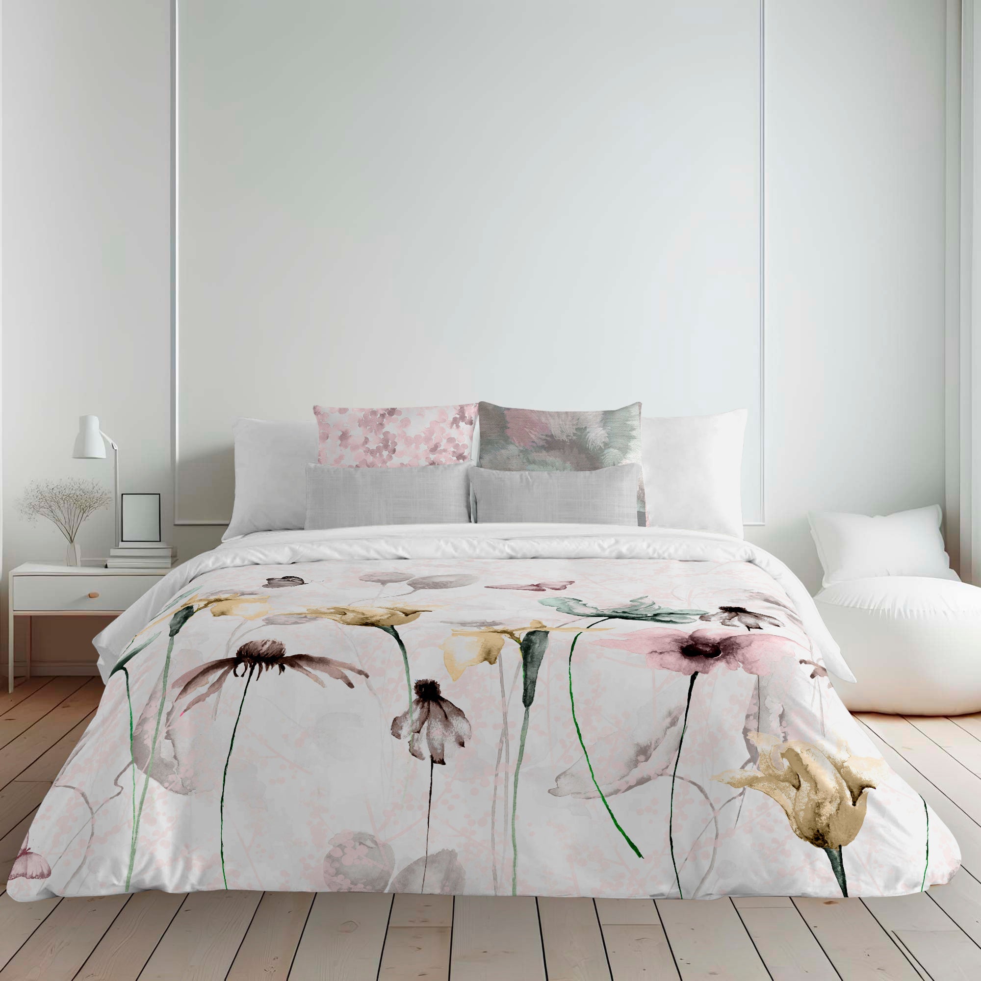 Housse De Couette 155x220 Fille Roses Rouges Avec Taies - Parure De Lit 1 Personne Douce Et Pratique