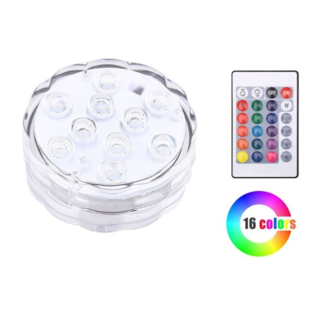 Zestaw 4 lampek LED do jacuzzi, basenu, wanny. Świeca wodoodporna. - 3