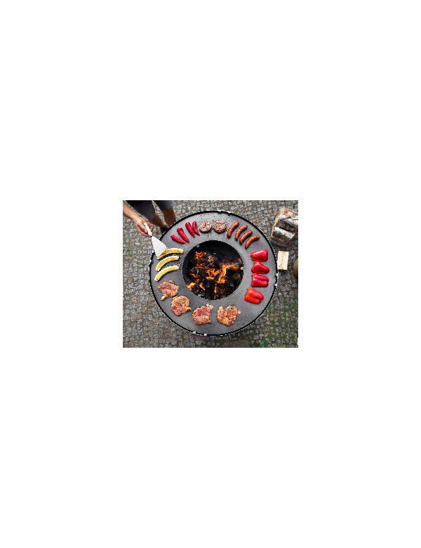 Brasero de jardin FIRE décor feu en acier 80 cm-Braséro seul-80--80--80 - 4