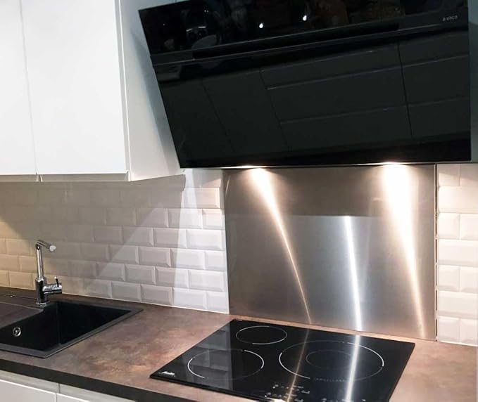 Pannello Paraschizzi Inox AISI 304: Eleganza e Protezione in Cucina. Misura 70x60 - 4