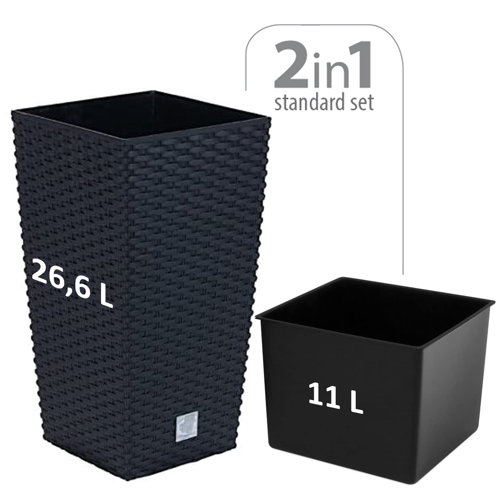 Conjunto 2 tachos - Rato - 26,6L com encaixe - 2