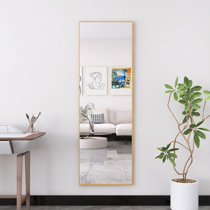 Miroir Intégral Suspendu, 53 x 162 cm, Miroir rectangle, Cadre en Alliage d'Aluminium, Verre Trempé, pour Chambre, Salon,Dressing - 3