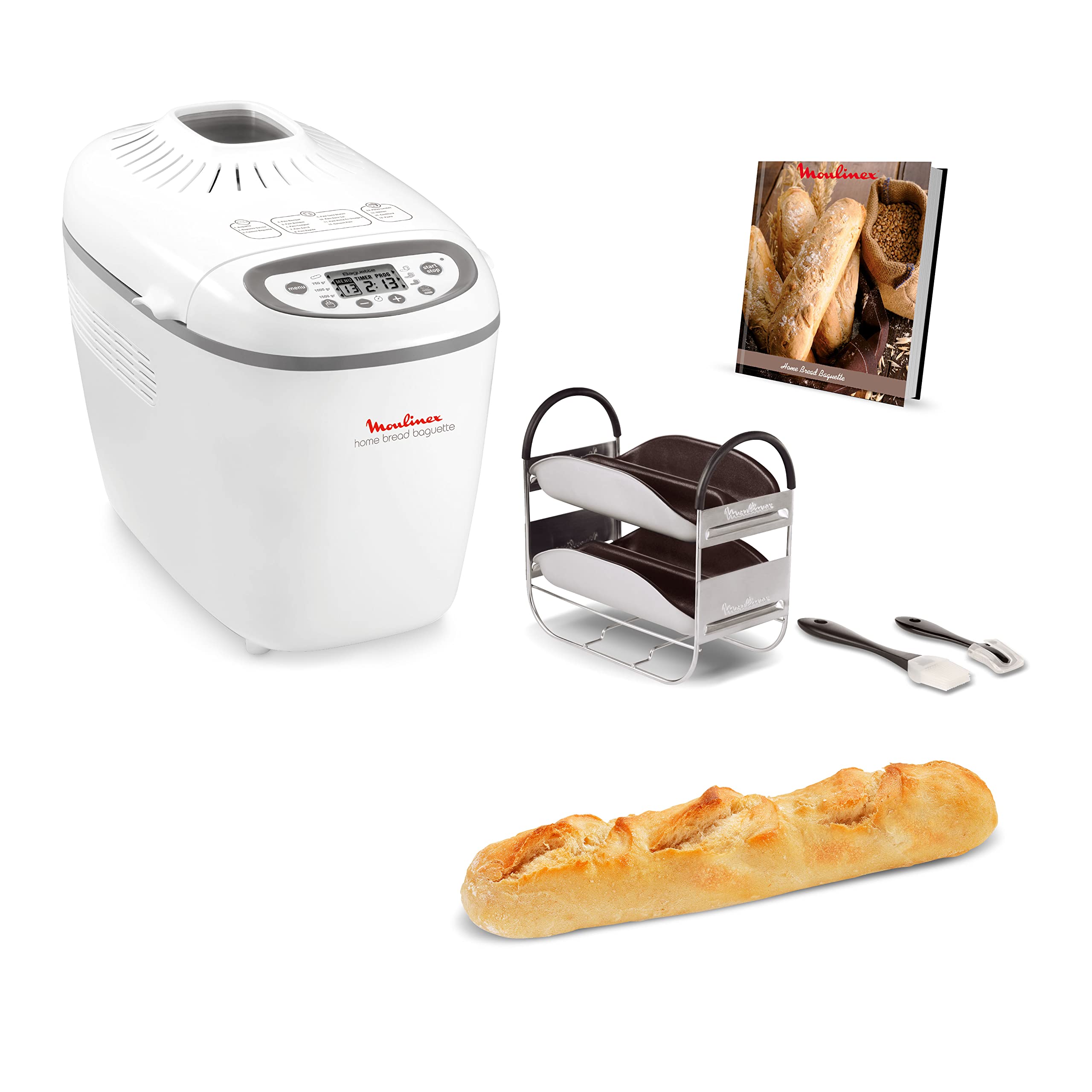 Moulinex OW6101 Home Bread Baguette Macchina del Pane con 16 Programmi ...