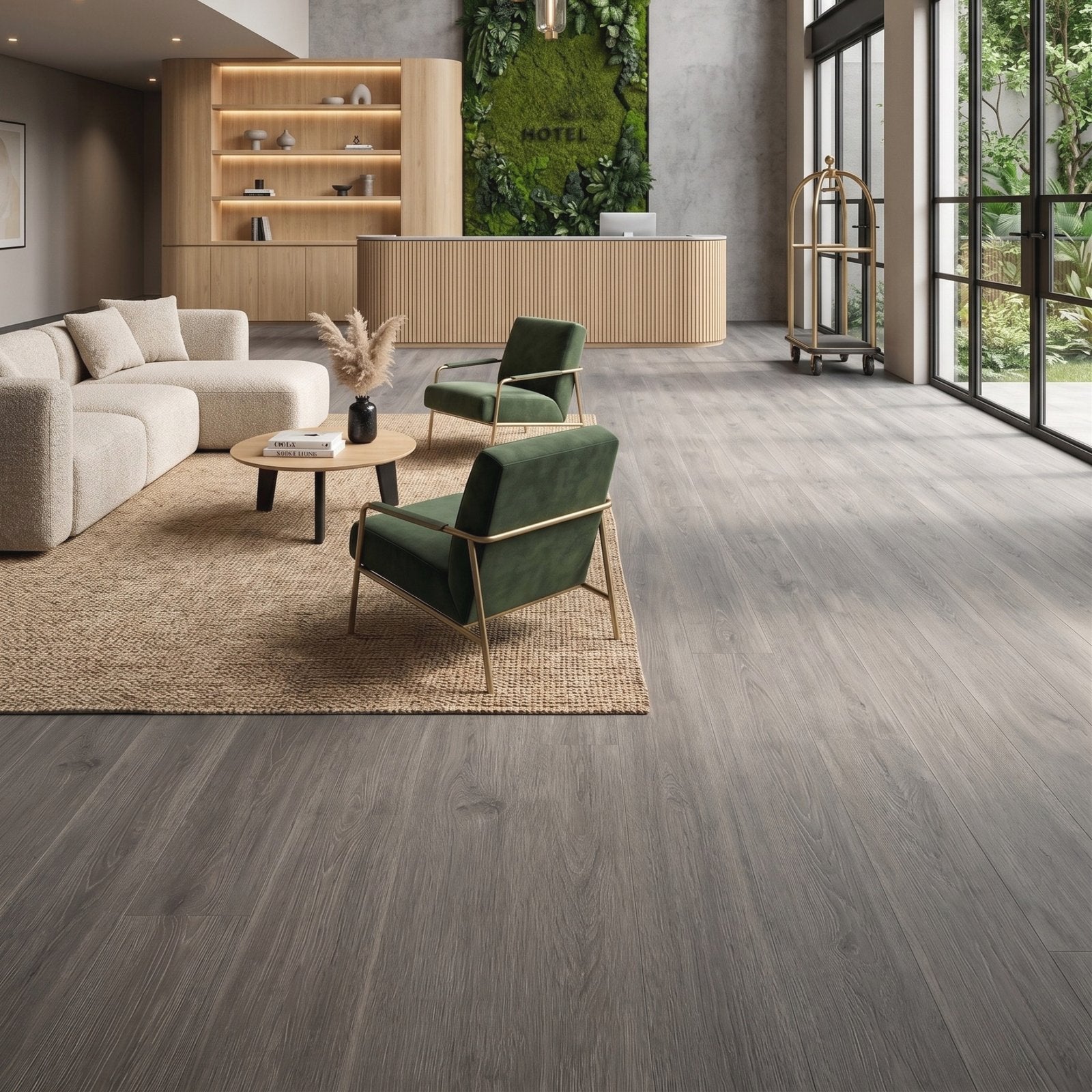 Suelo vinílico SPC clic Extrem 5 mm efecto madera Gris Antracita ISOVEX (2,21 m²) - 6