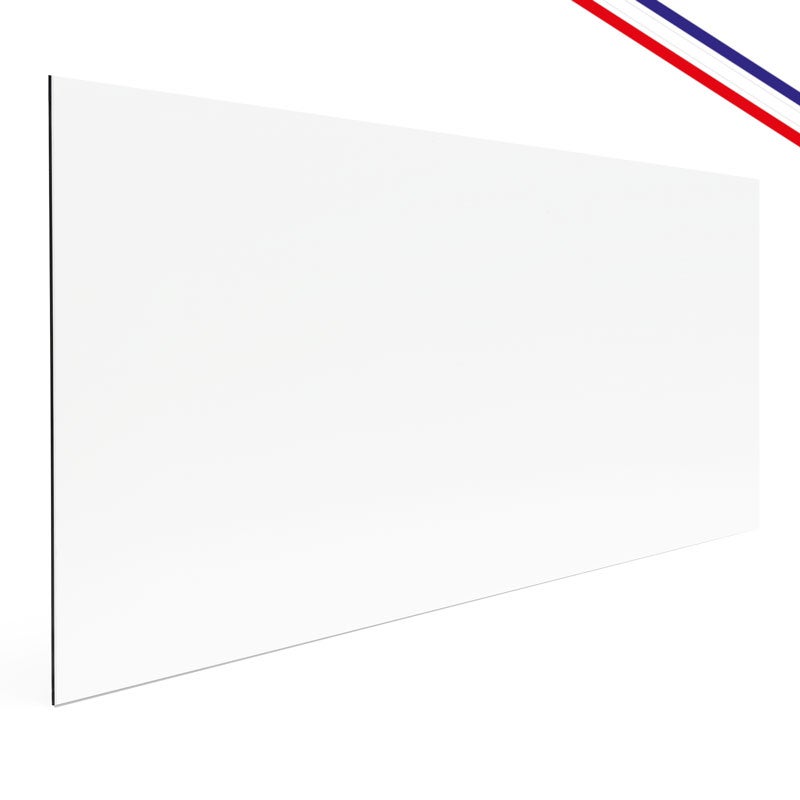 Crédence de salle de bain en Aluminium blanc 140x30 cm (en 2 bandeaux) - Essentiel Blanc - 4