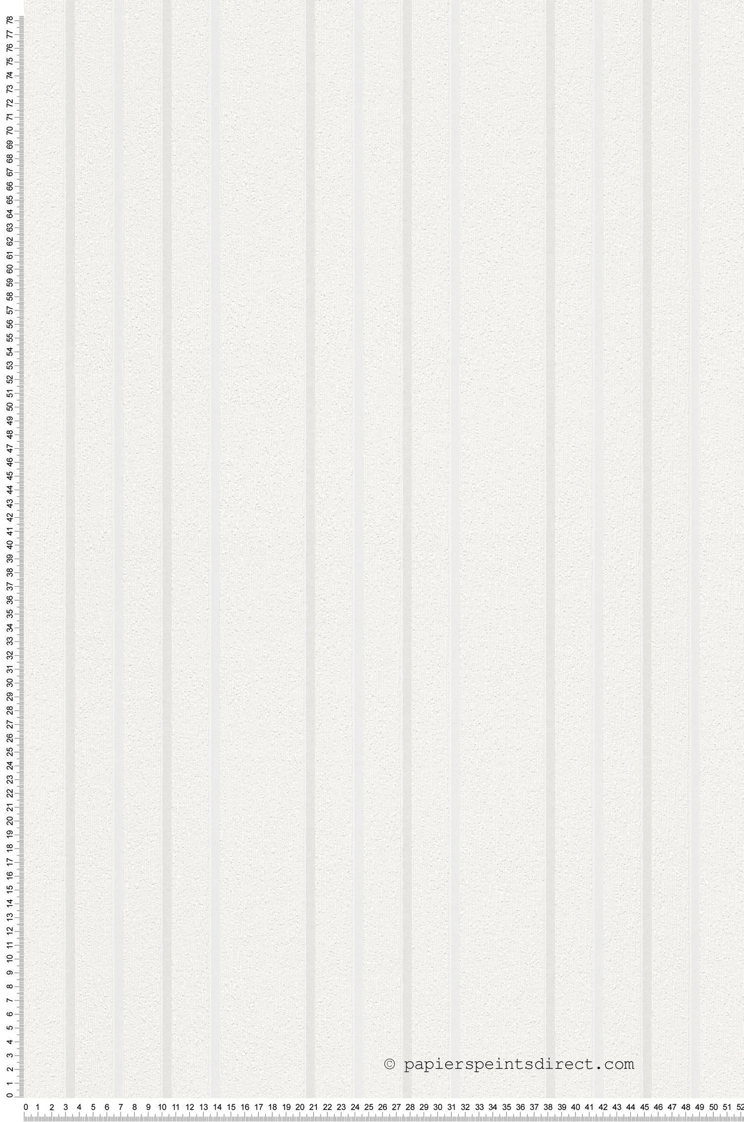 Papel pintado rayado blanco y gris claro - 53 cm x 10,05 m - a.s. création