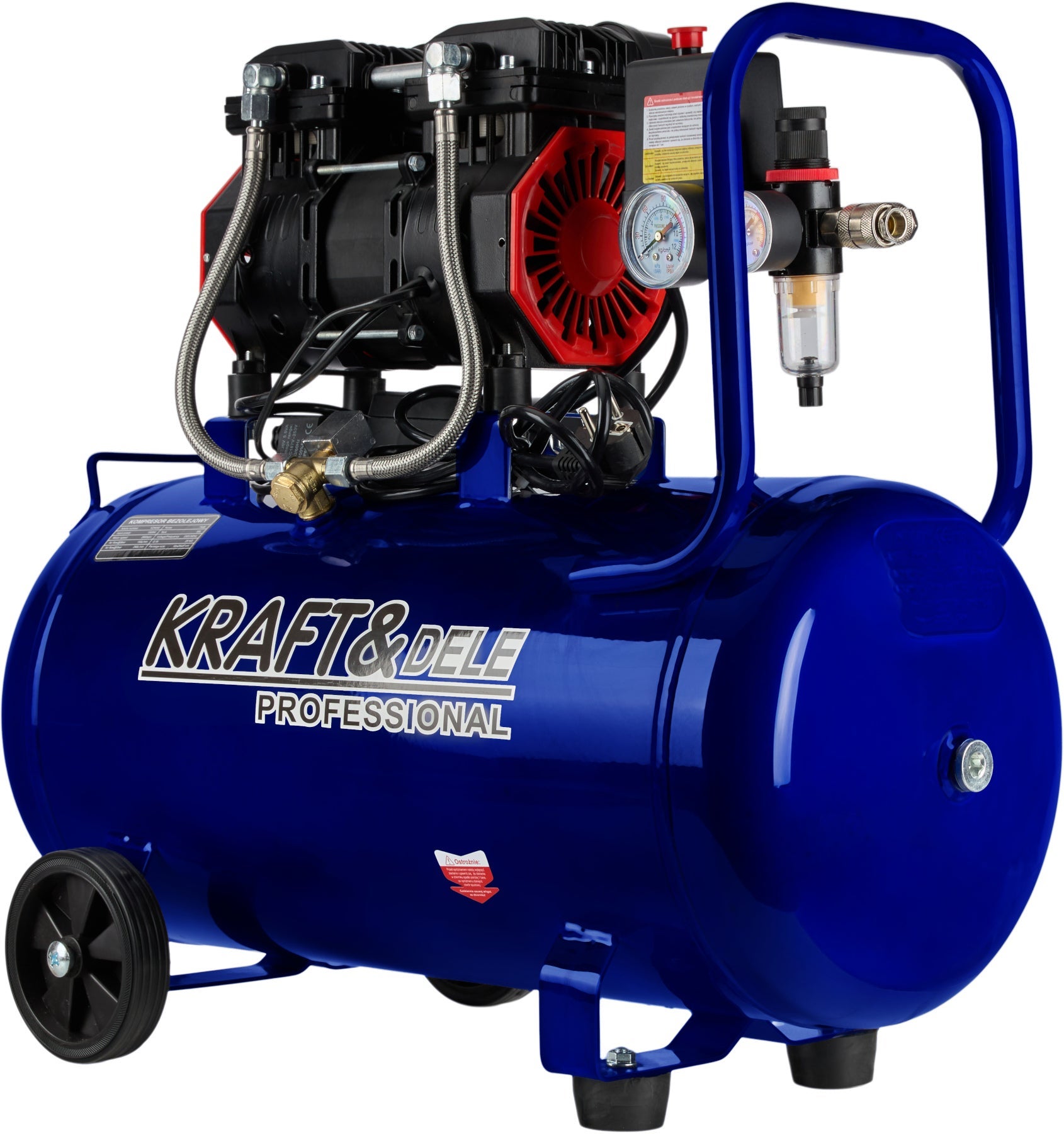 Compresor de aer fara ulei 50L, Kraft&Dele,290 l/min, 1500W, KD4052