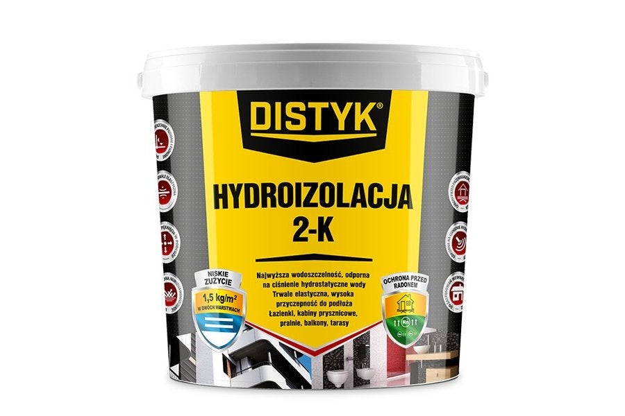 Hydroizolacja DISTYK 2K 2-składnikowa – do łazienek, balkonów i fundamentów