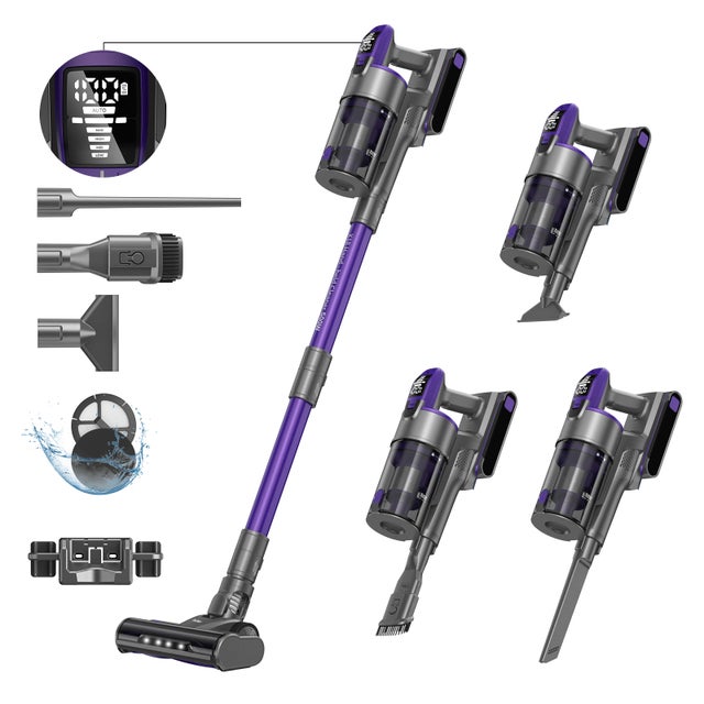 CONOPU Aspirapolvere Senza Fili 25Kpa, Potente Scopa Elettrica Senza Fili da 160W con 2 Modalità, scopa elettrica Luci a LED, Batteria Rimovibile, Au | Leroy Merlin