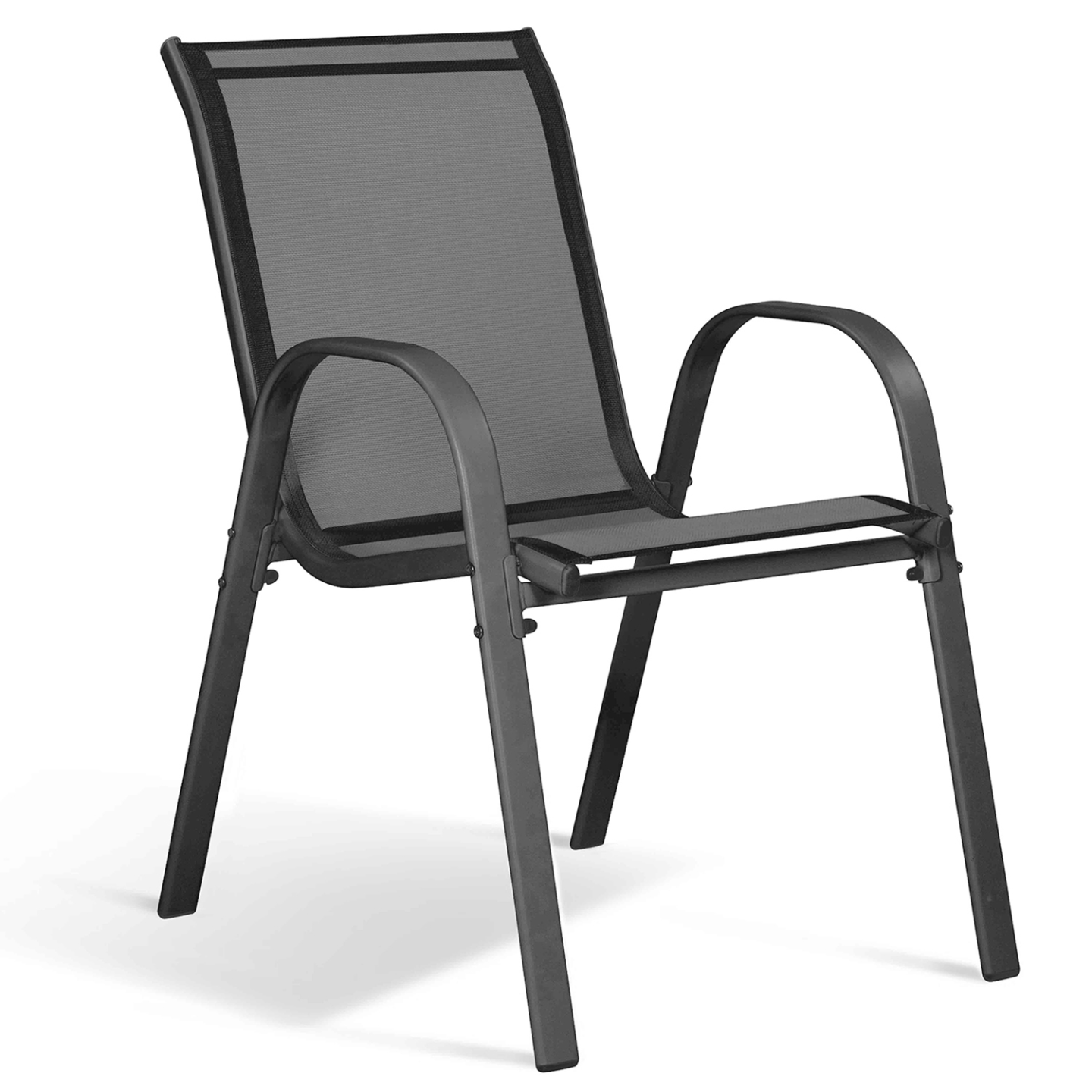 Salon de jardin POLY table extensible 90-180 CM et 8 chaises gris foncé - 4