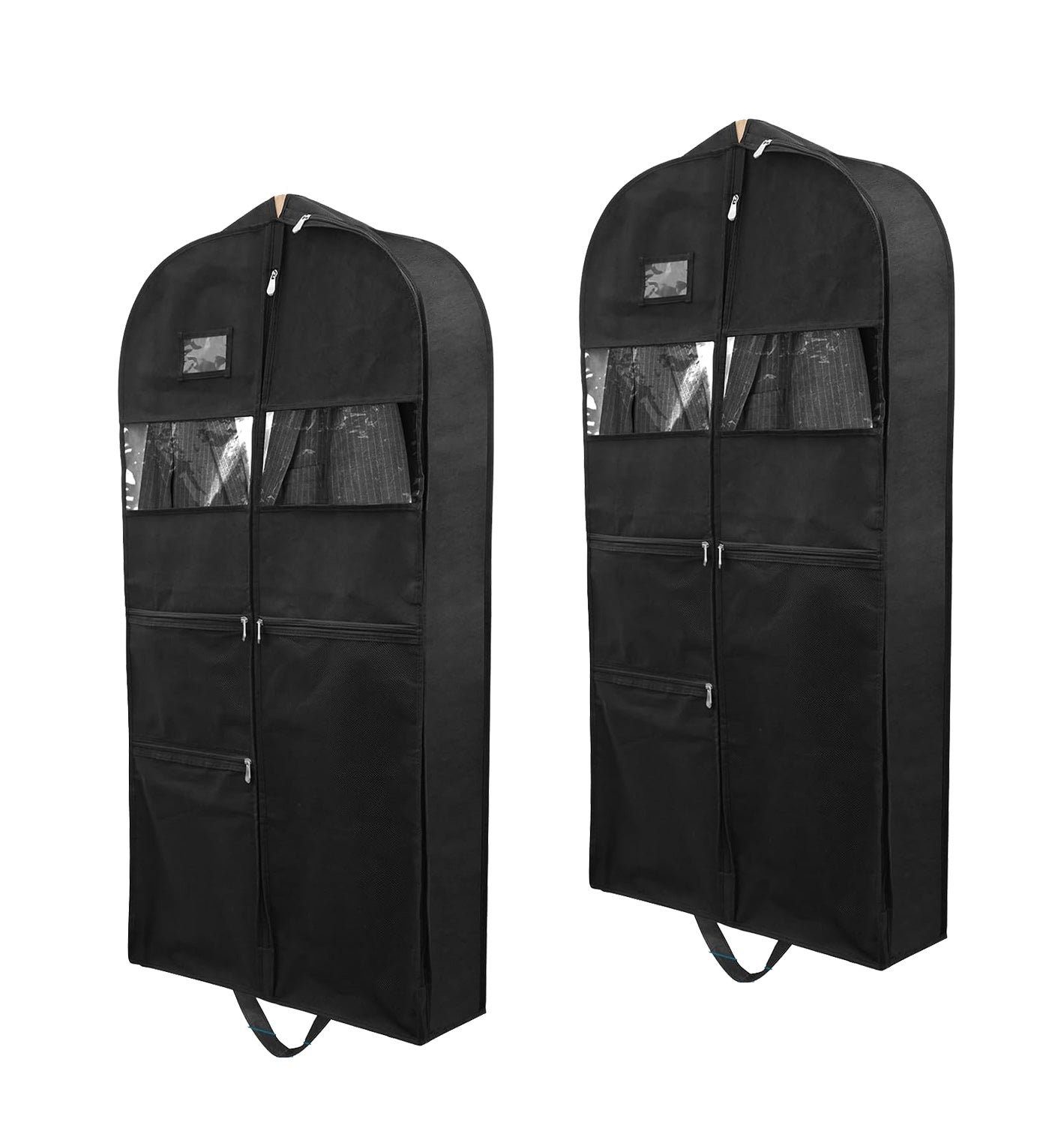 Custodie Per Abiti Borse porta abiti da ballo for ballerini con 3 tasche trasparenti con cerniera Portaoggetti da viaggio Cerniera completa for abiti Copri abiti Borsa porta abiti appesa Copri Abiti