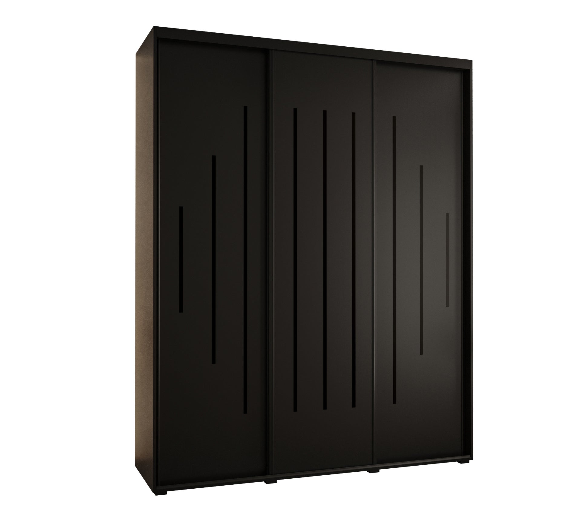 Szafa przesuwna wysoka Davos 12 190 x 60 x 235,2 cm czarny + czarny + u. czarny - Abiks Meble