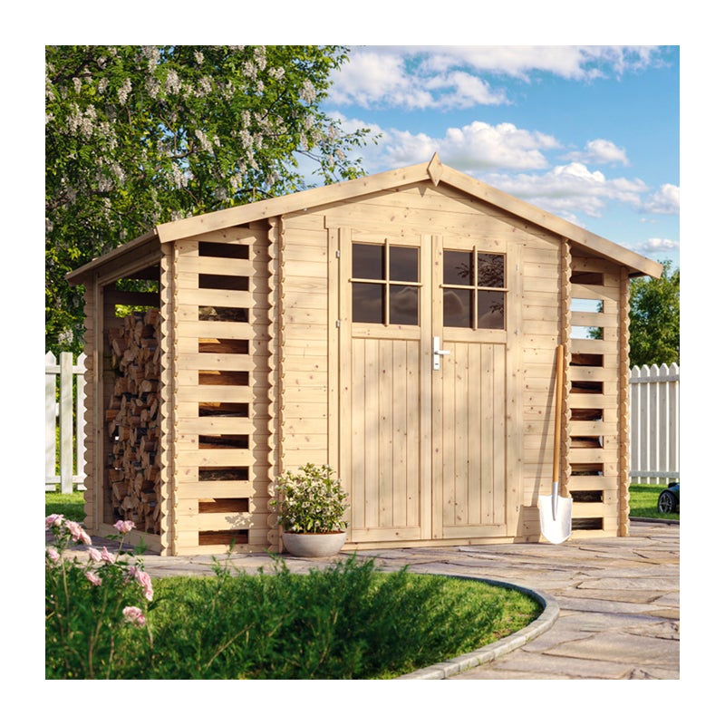 Drewniana Szopa Ogrodowa + Podłoga - 312x200 cm – 5.47 m2 - Timbela M391F+M391G