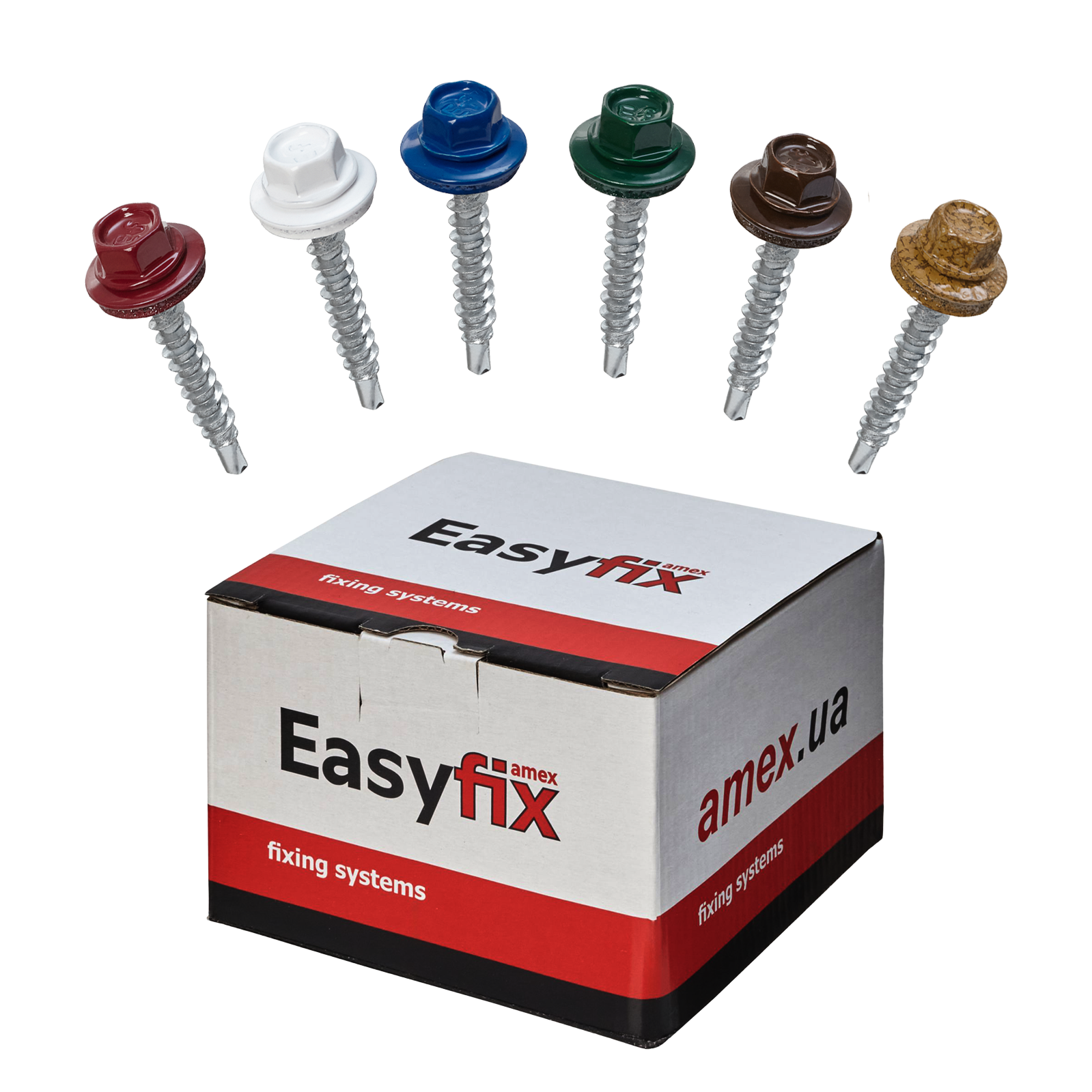 WKRĘTY FARMERSKIE Z EPDM EASY FIX 4,8x35mm(2 opak- 250 szt) Mocowanie blachy do drewna Kolor wiśniowy RAL3011 500 szt.
