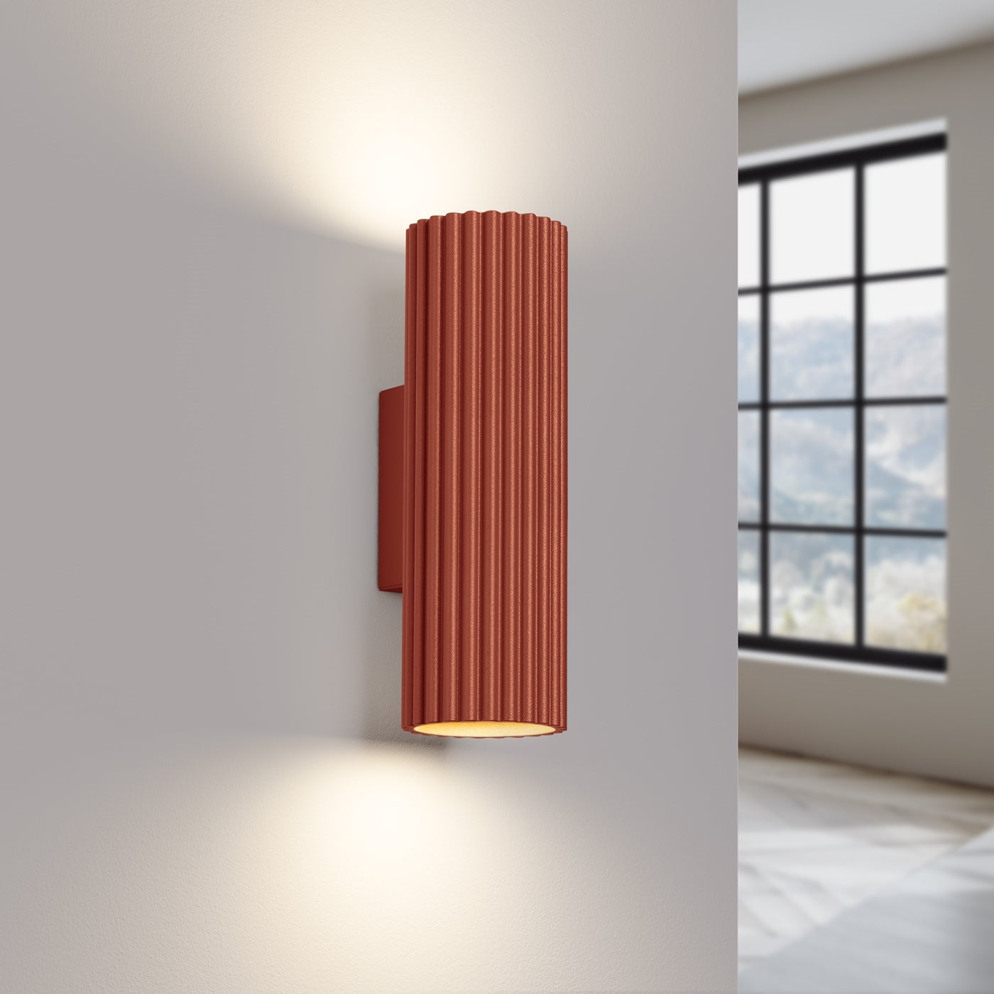 Kinkiet GLOOW 20 ochra czerwona LED 3000K - 6.5x8.5x20cm Sollux