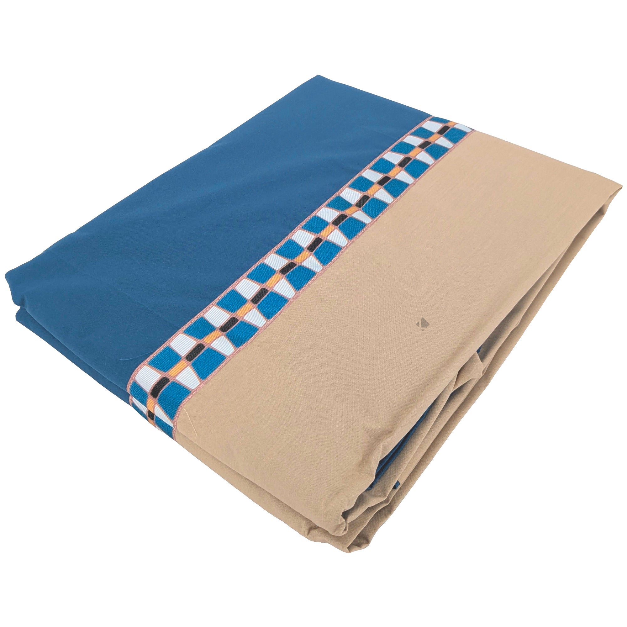 Drap plat Percale pur coton peigné 240x310 cm STRIPE CAMELIA