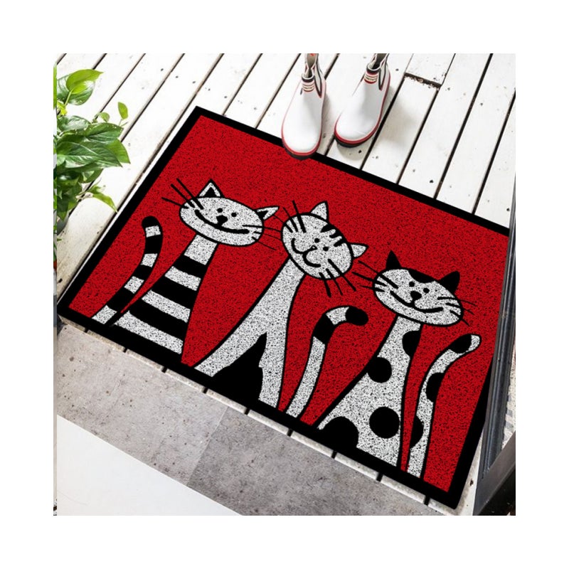 Trzy koty, zmywalna i susząca mata, zmywalna mata do kurzu, 40 x 60 cm