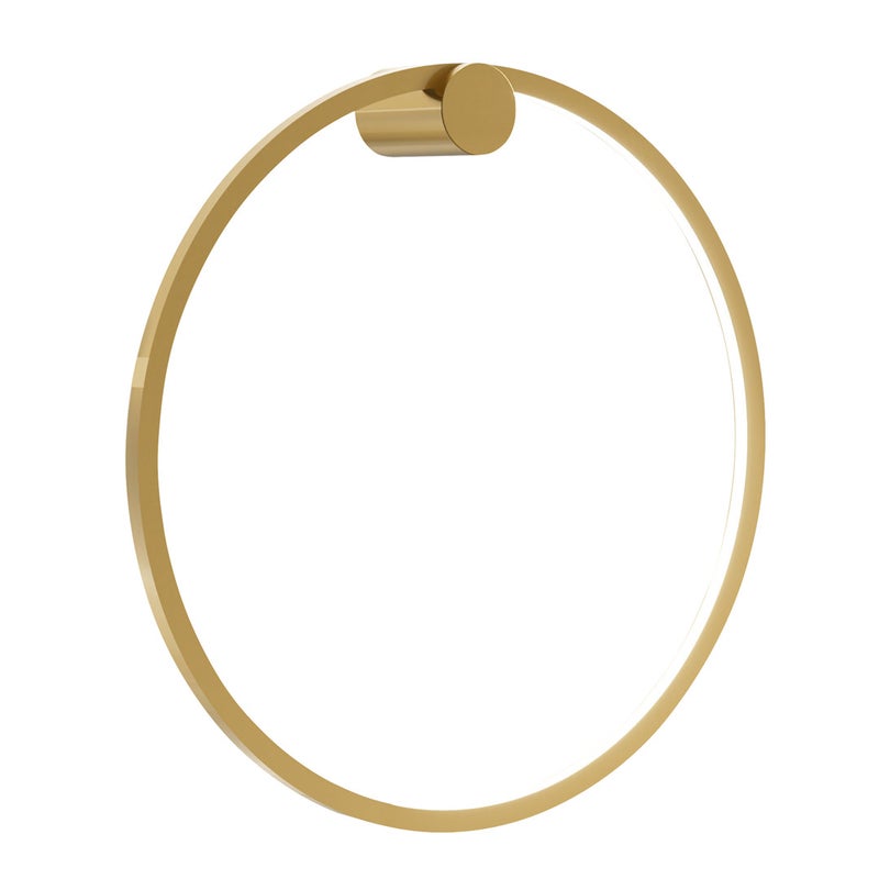 Kinkiet ścienny Saturno złoty LED 25W 4000K 1400lm do łazienki wym: 50 x 50 x 15 cm aluminium IP44 Milagro