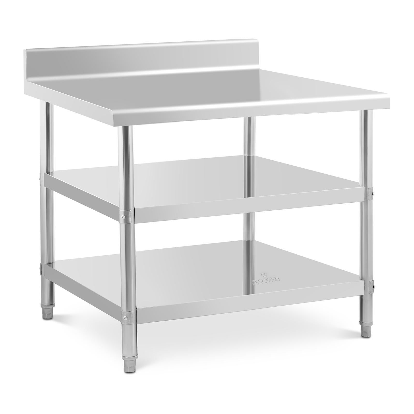 Table De Travail SucceBuy En Acier Inoxydable 24 X 28 X 26 Po Preparation Alimentaire Robuste Avec Dosseret 3 Cotes Et Hauteur Reglable 95579383 Table De Travail SucceBuy En Acier Inoxydable 24 X 28 X 26 Po Preparation Alimentaire Robuste Avec Dosseret 3 Cotes Et Hauteur Reglable 95579383